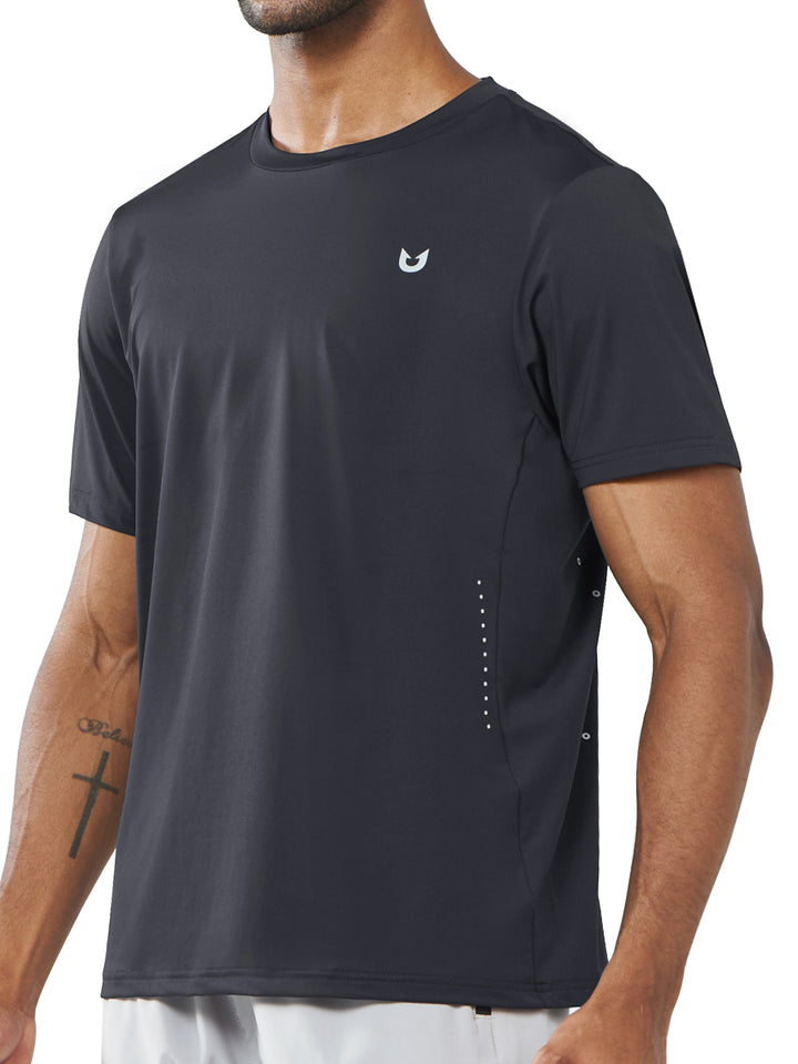 Men's Black Gym Compression Workout T Shirts