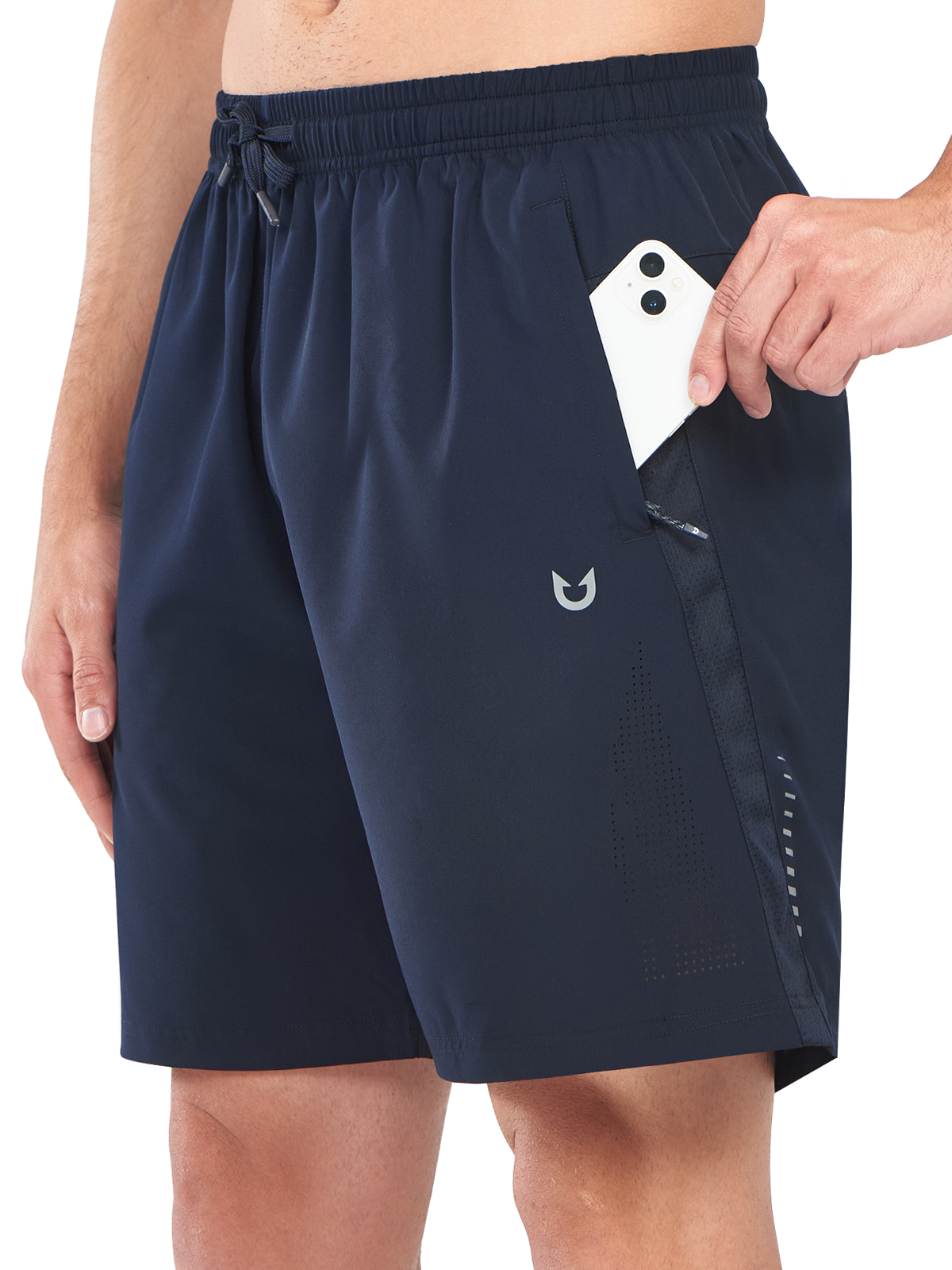 Men's Navy Gym Sweat 7" Moisture Wicking Shorts