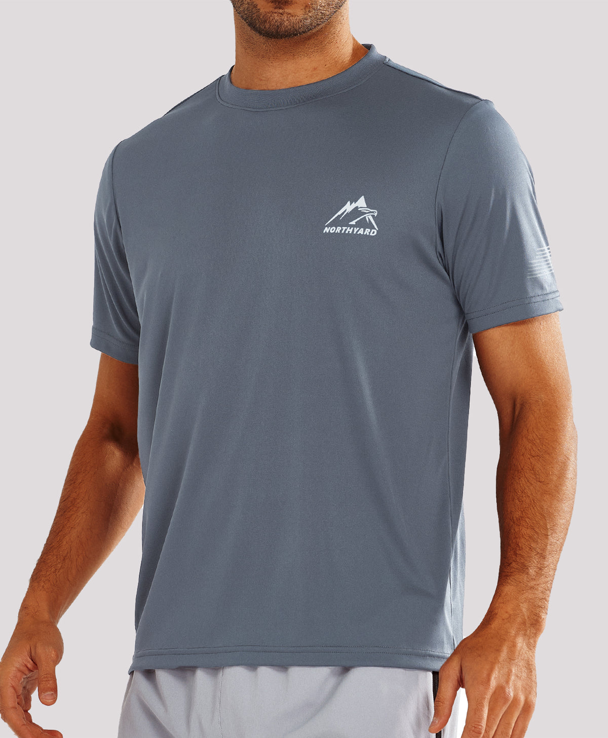 
Men's Athletic Running T-Shirts Short Sleeve Workout Dry fit Gym Sport — Cloud