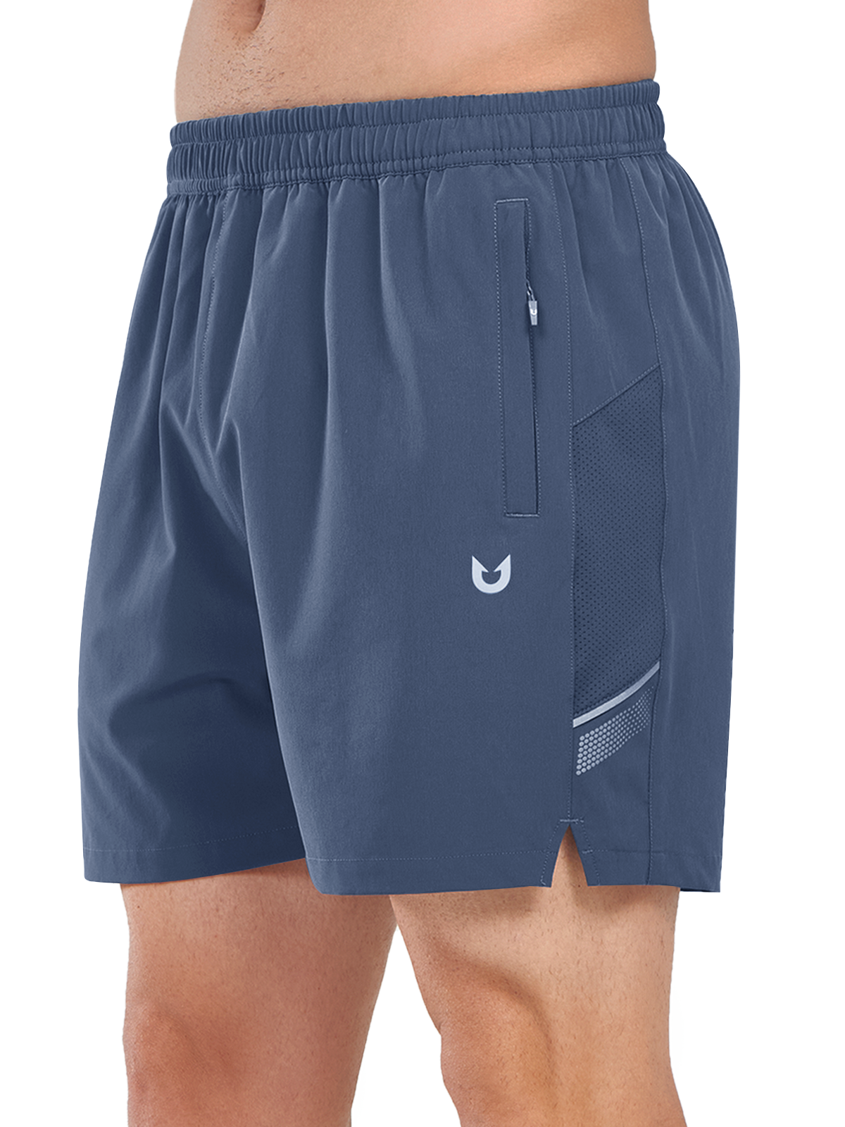 Northyard Men's Federal Blue Athletic 5 Inch Biker Shorts with Pockets Quick Dry for Workout