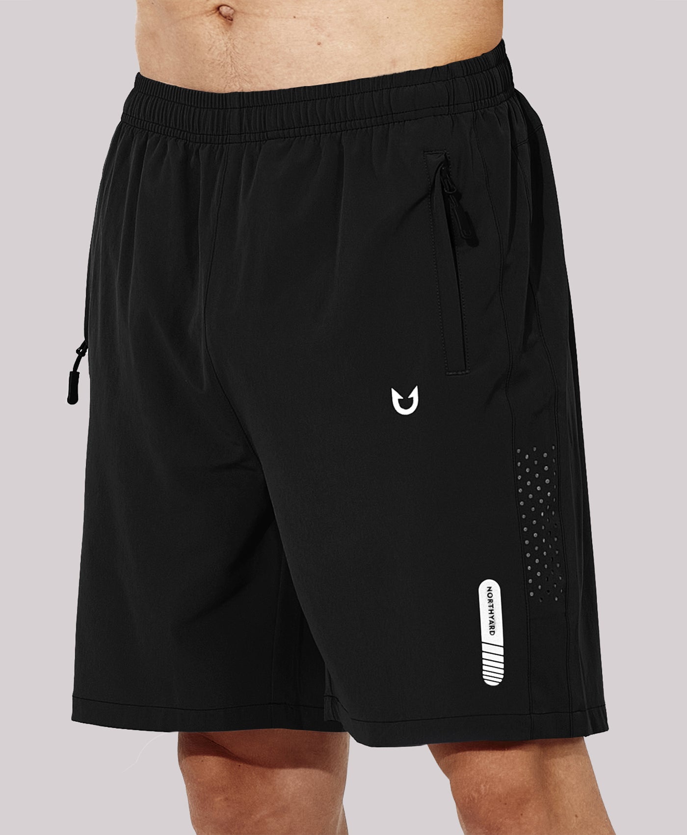 Men's Athletic Workout 7 Inch Gym Shorts with Zipper Pocket for Hiking