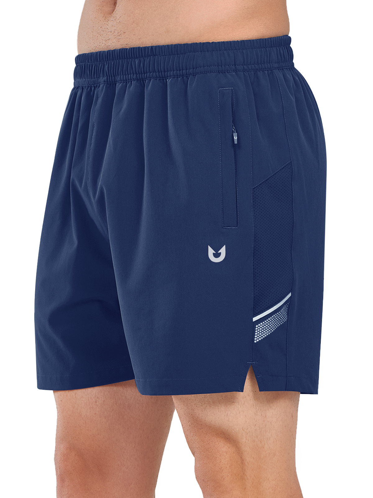 
Northyard Men's Dark Blue Athletic 5 Inch Biker Shorts with Pockets Quick Dry for Workout