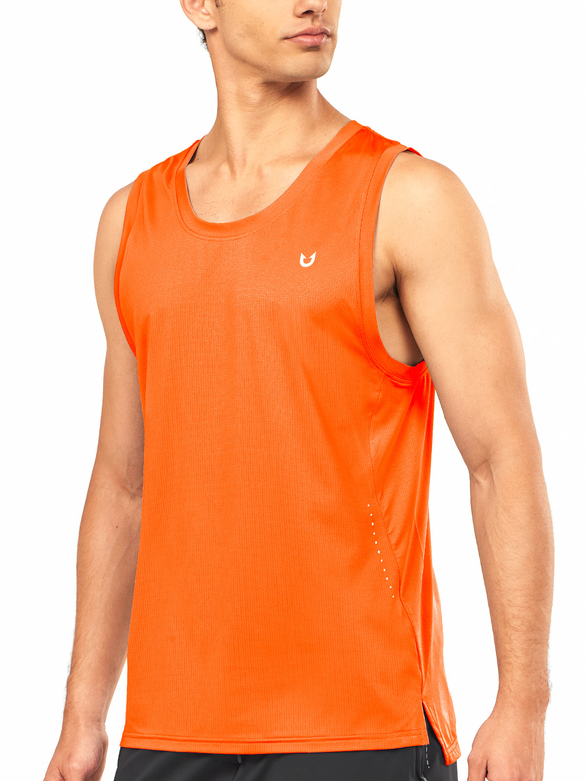 NORTHYARD Orange Running Tank Tops for Men Plus Size Sleeveless Dry fit Summer Work Gym