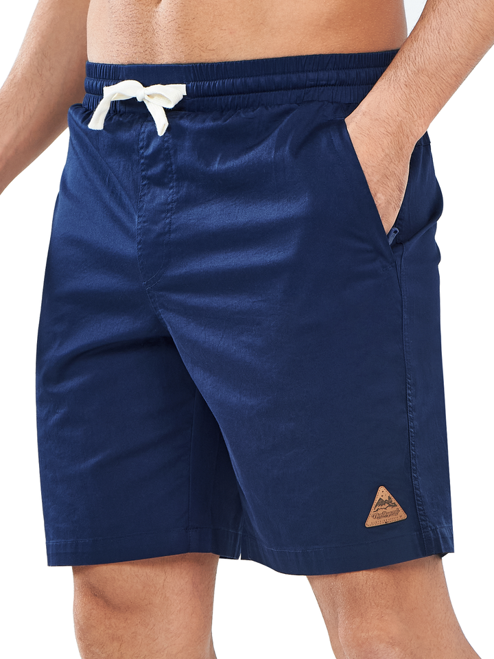 Northyard Men's Navy Casual Golf 9" Shorts with Pockets Cotton Stretch for Work Beach