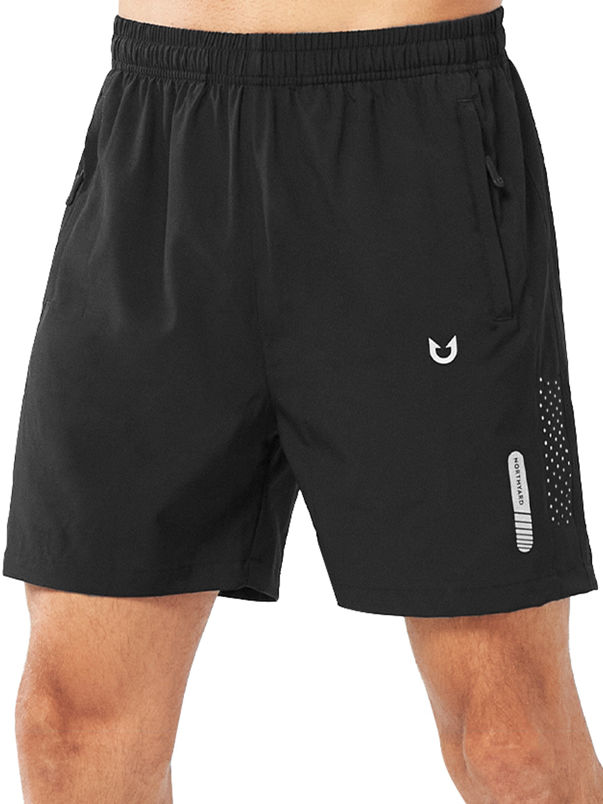 Men's Black 5" Moisture Wicking Hiking Shorts