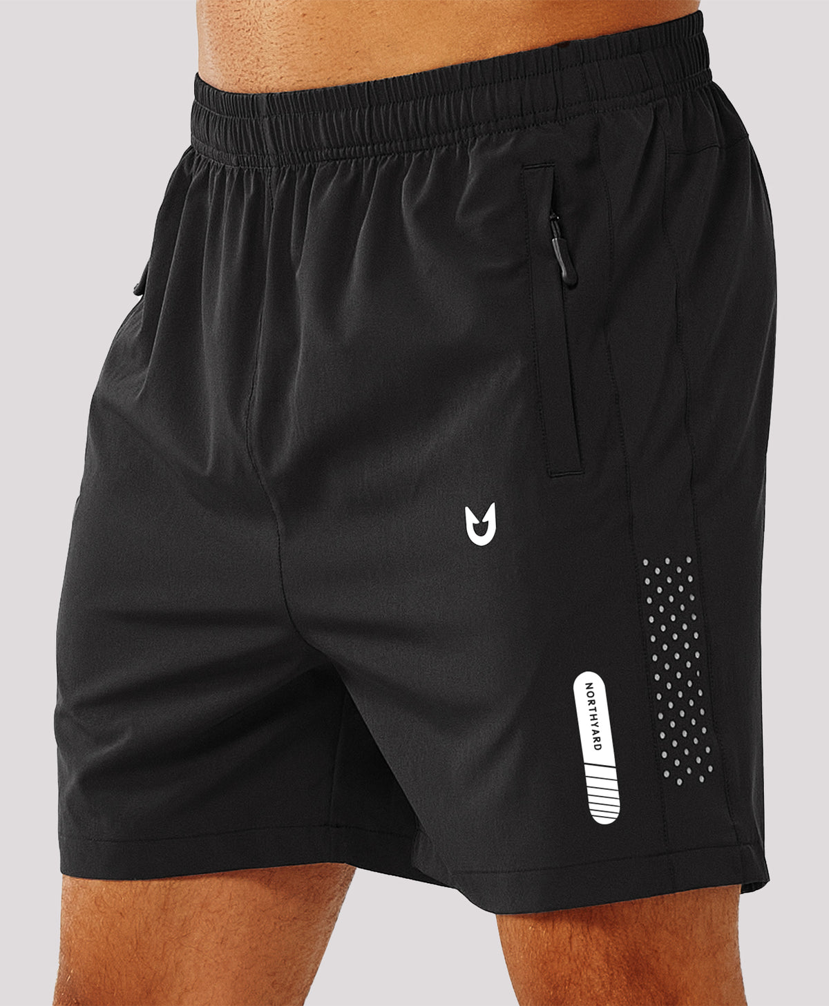 
Men's Moisture Wicking 5-Inch Hiking Shorts & Lightweight Sweat Shorts — black