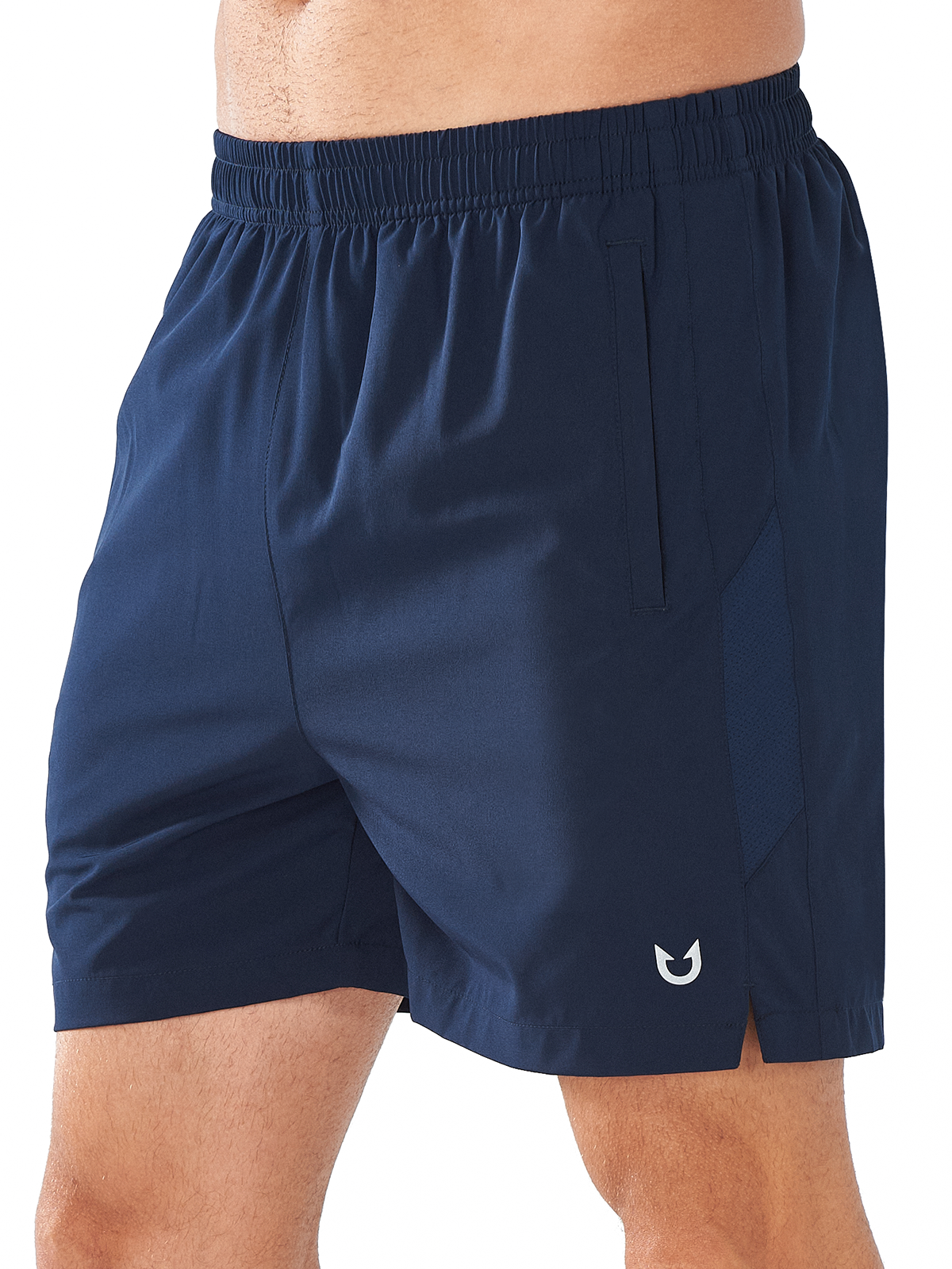 Northyard Men's Workout Running Navy 5 inch Shorts with Zip Pockets Quick Dry Fit Gym