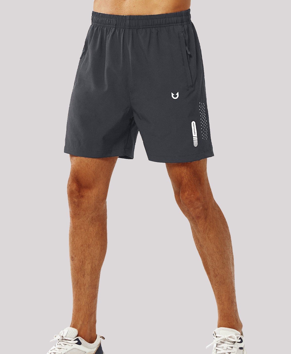 
Men's Moisture Wicking 5-Inch Hiking Shorts & Lightweight Sweat Shorts — Dark Grey