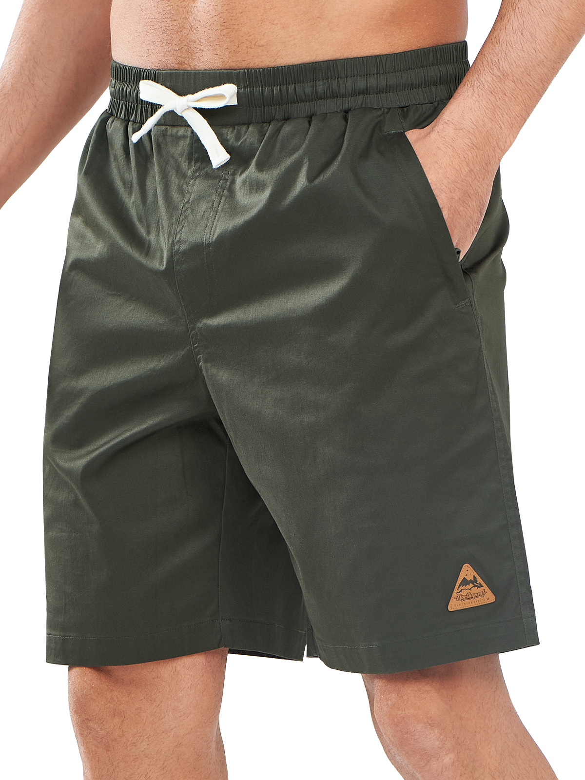 Northyard Men's Army Green Casual Golf 9" Shorts with Pockets Cotton Stretch for Work Beach