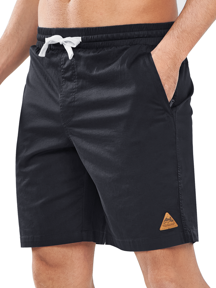 Northyard Men's Black Casual Golf 9" Shorts with Pockets Cotton Stretch for Work Beach