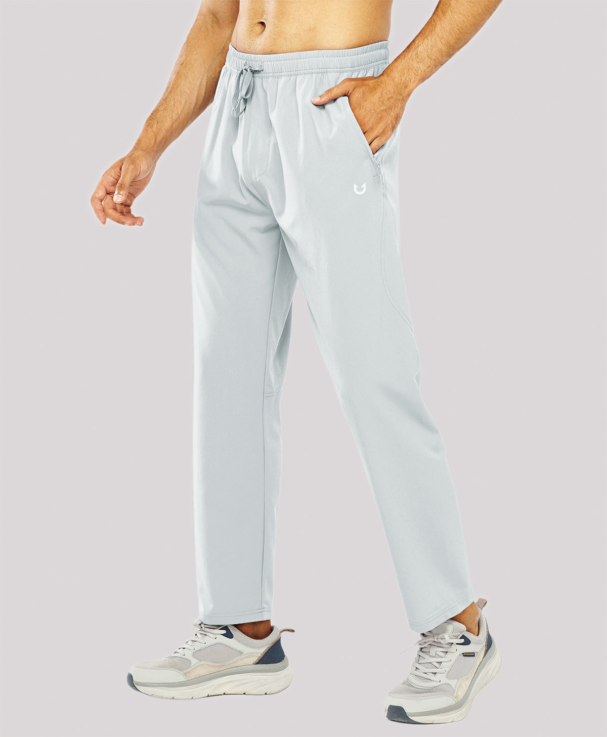 
Men's Lightweight Running Pants with Zipper Pockets — Glacier Grey