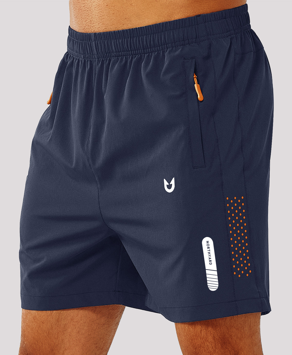 
Men's Moisture Wicking 5-Inch Hiking Shorts & Lightweight Sweat Shorts — Navy
