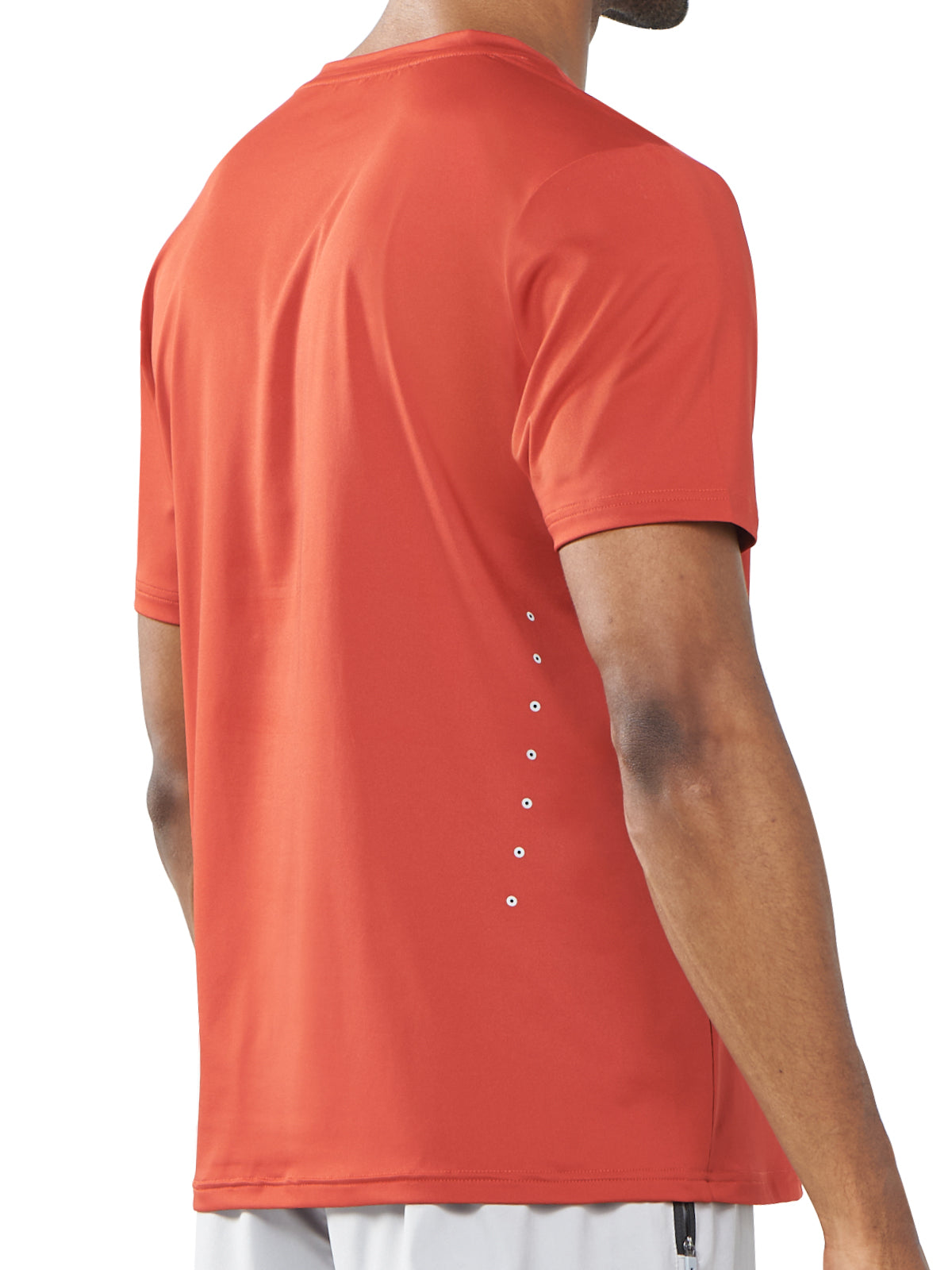 Men's Red Ochre Gym Compression Workout T Shirts Back