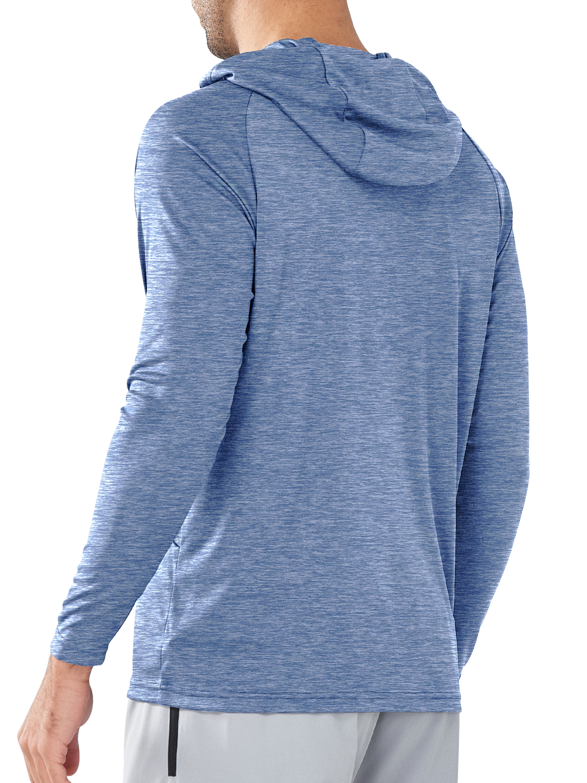 Men's Fishing Sun Hoodie T Shirt Lightweight Long Sleeve for Workout
