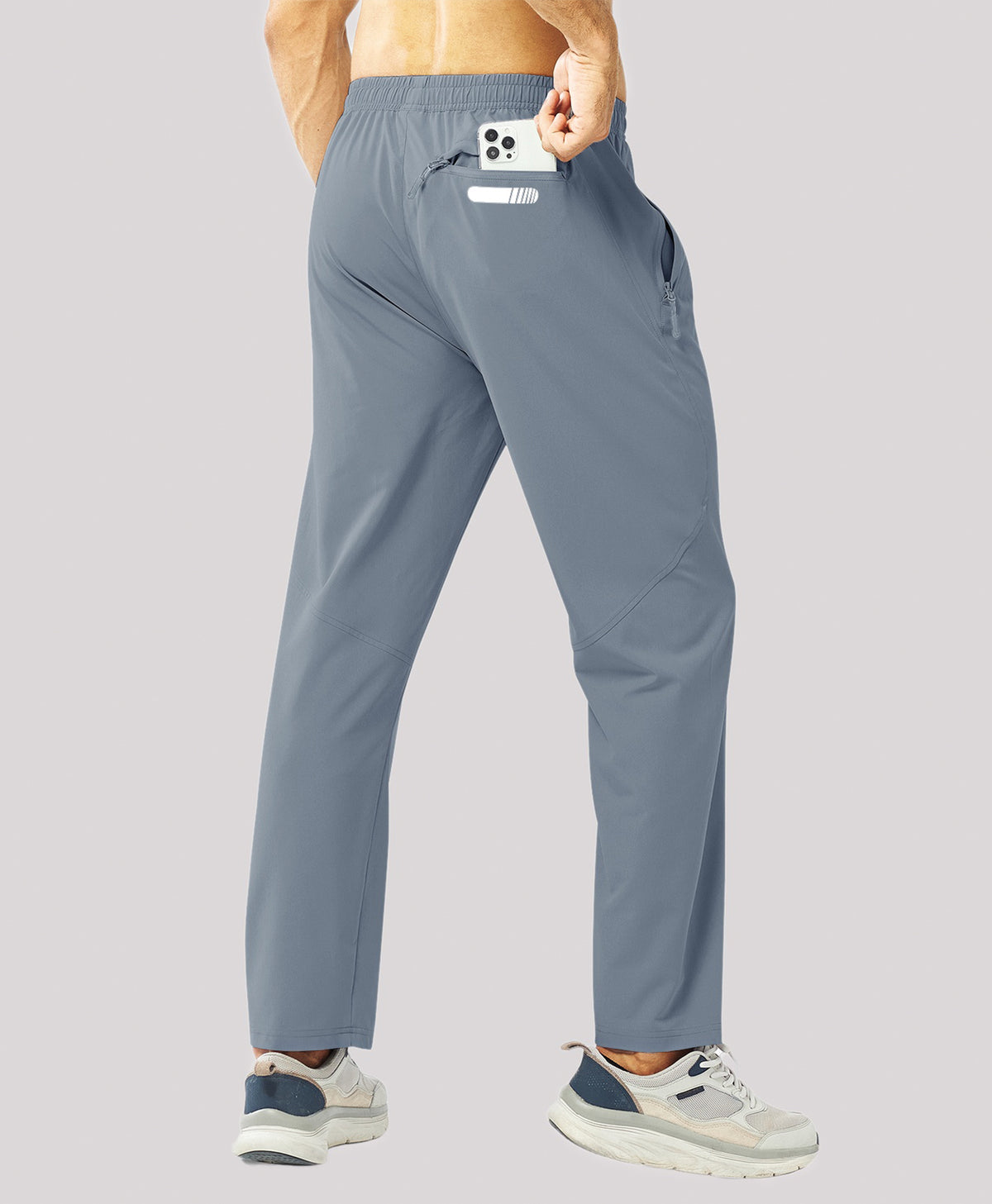 
Men's Lightweight Running Pants with Zipper Pockets — Cloud