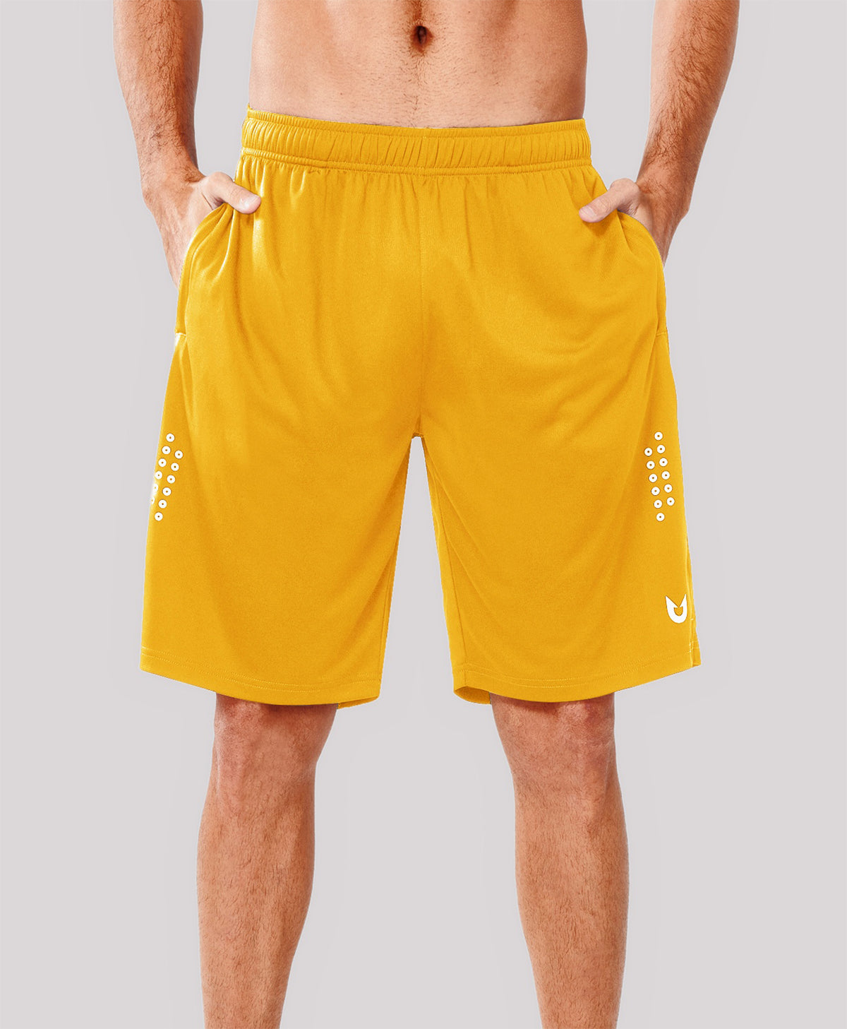 
Men's 10" Breathable Mesh Basketball Athletic Shorts — Gold