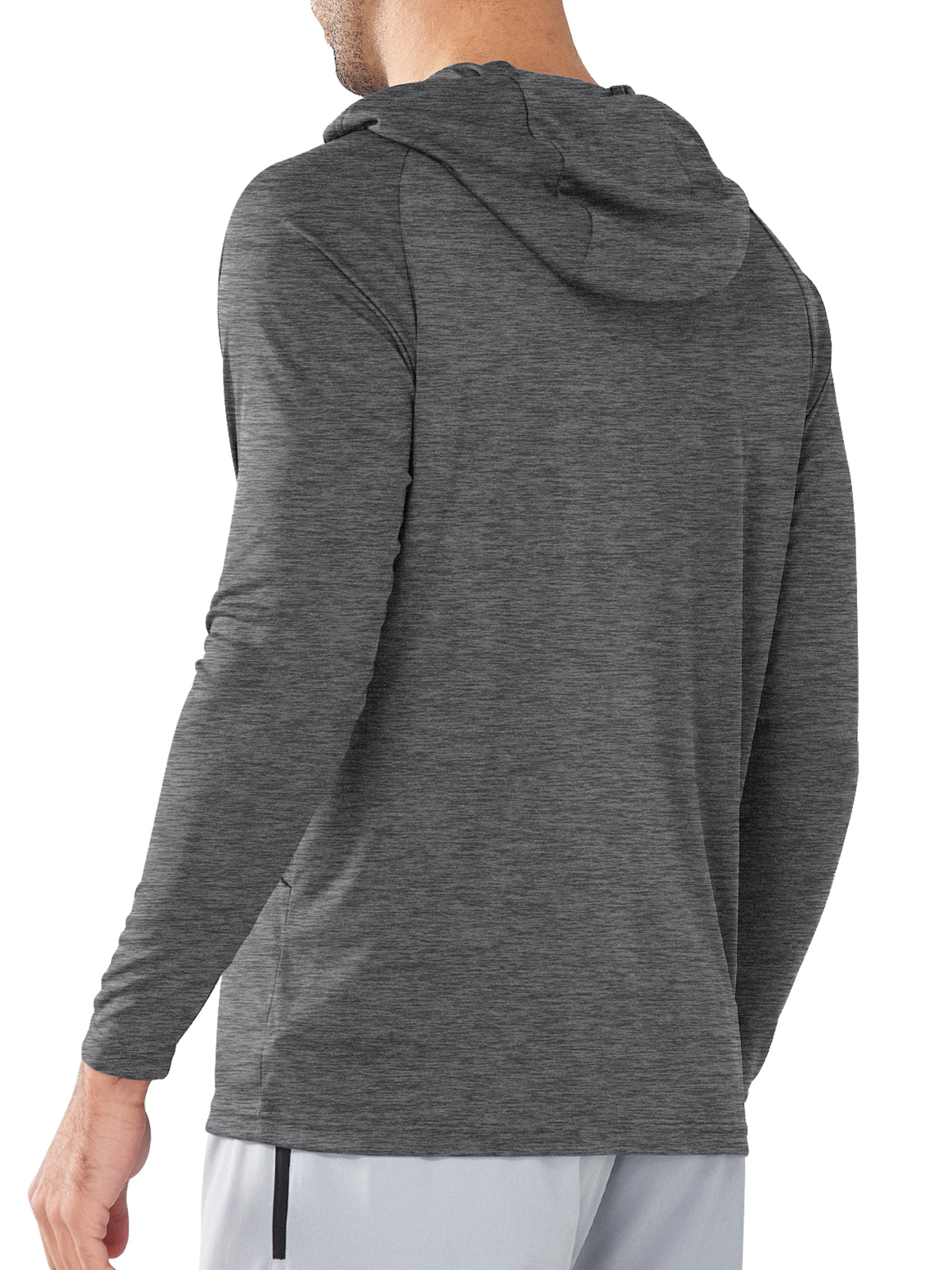 Men's Fishing Sun Hoodie T Shirt Lightweight Long Sleeve for Workout