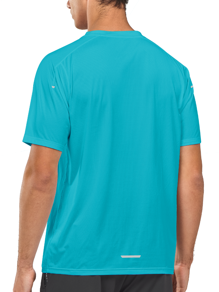 Men’s Lake Blue Compression T-Shirts Back
