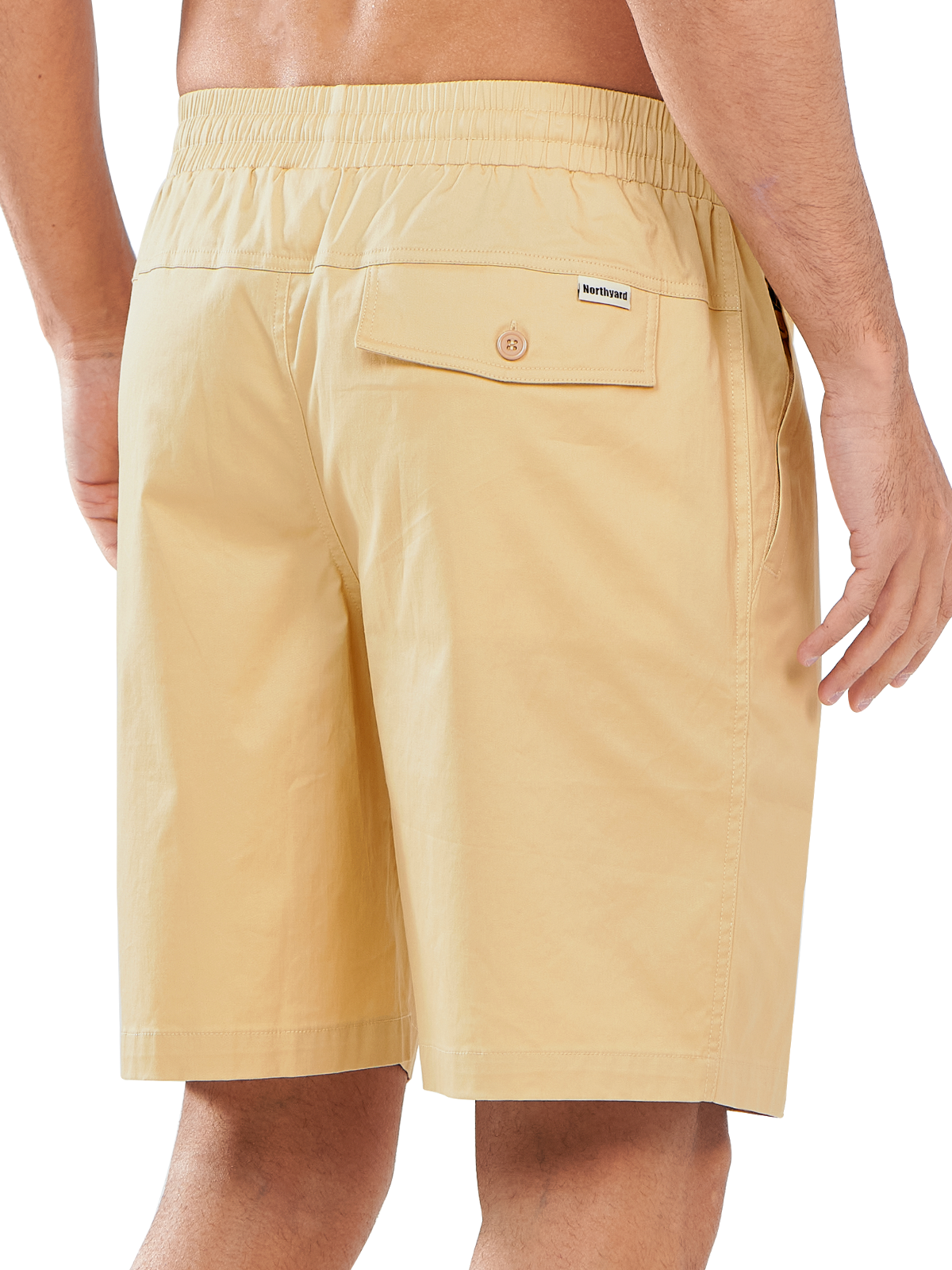 Men's Casual Golf 9" Shorts with Pockets Cotton Stretch for Work Beach