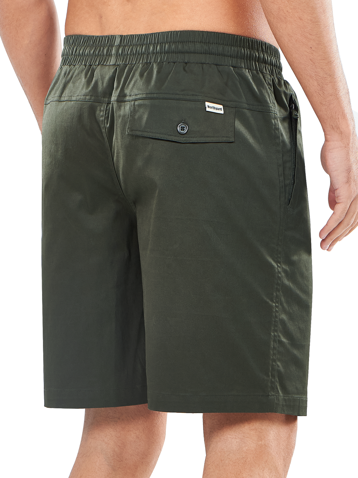 Men's Casual Golf 9" Shorts with Pockets Cotton Stretch for Work Beach