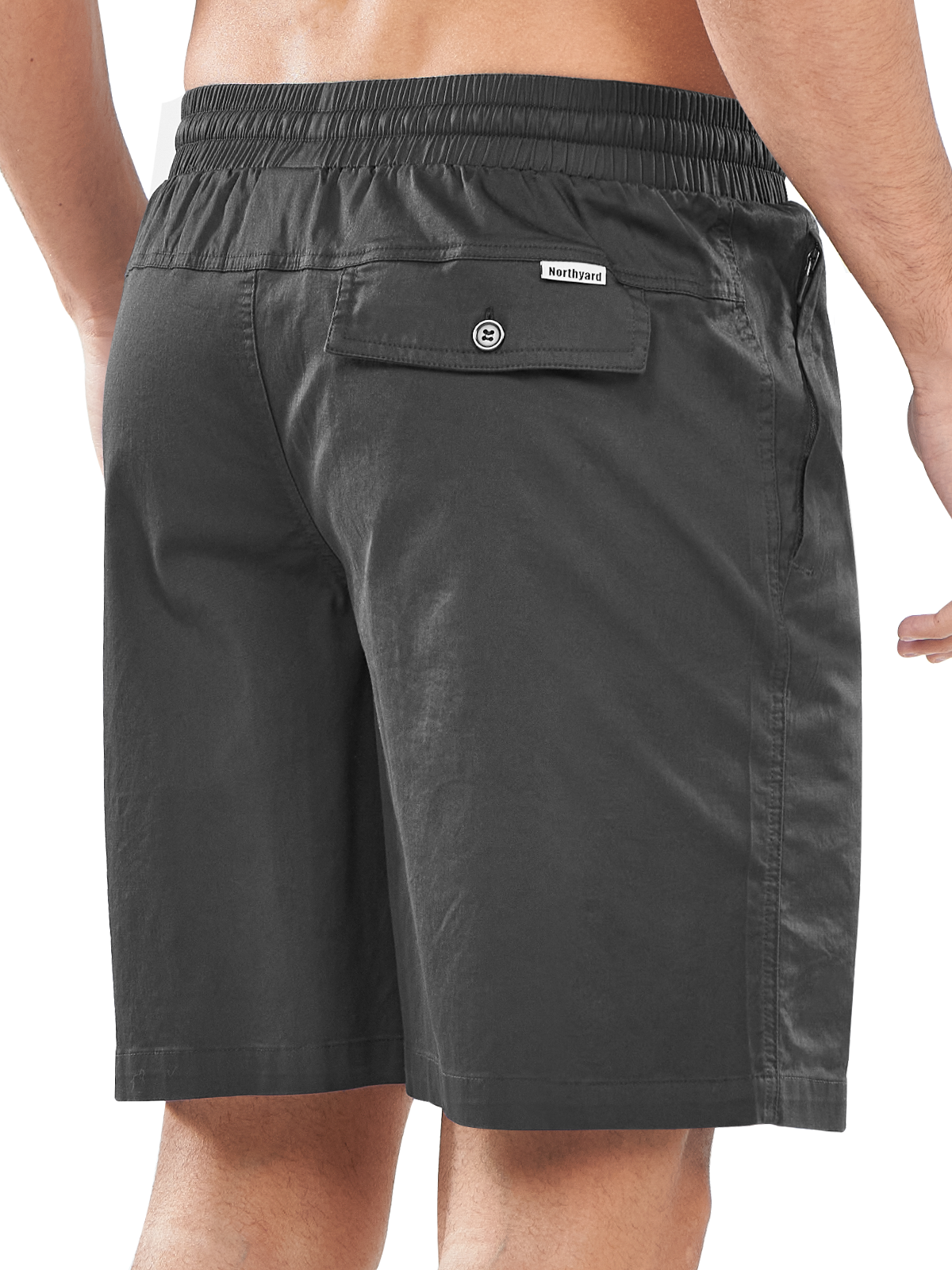Men's Casual Golf 9" Shorts with Pockets Cotton Stretch for Work Beach