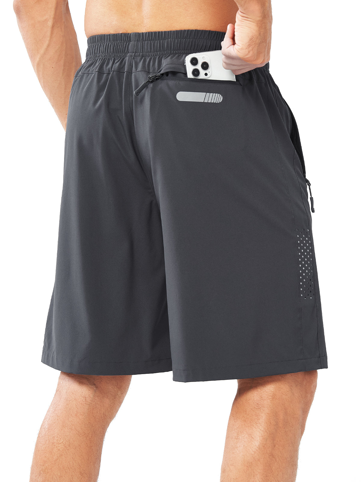 Men's Hiking 9 Inch Inseam Athletic Shorts Quick Dry Fit Gym Workout