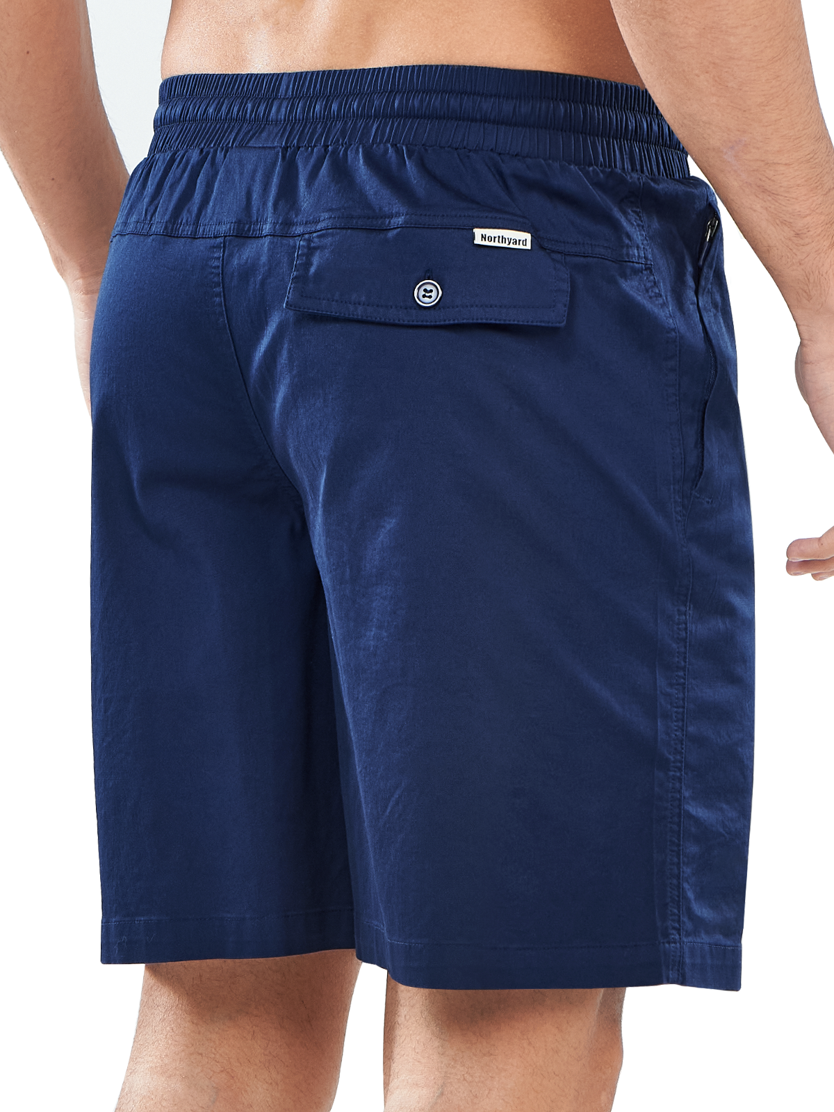 Men's Casual Golf 9" Shorts with Pockets Cotton Stretch for Work Beach