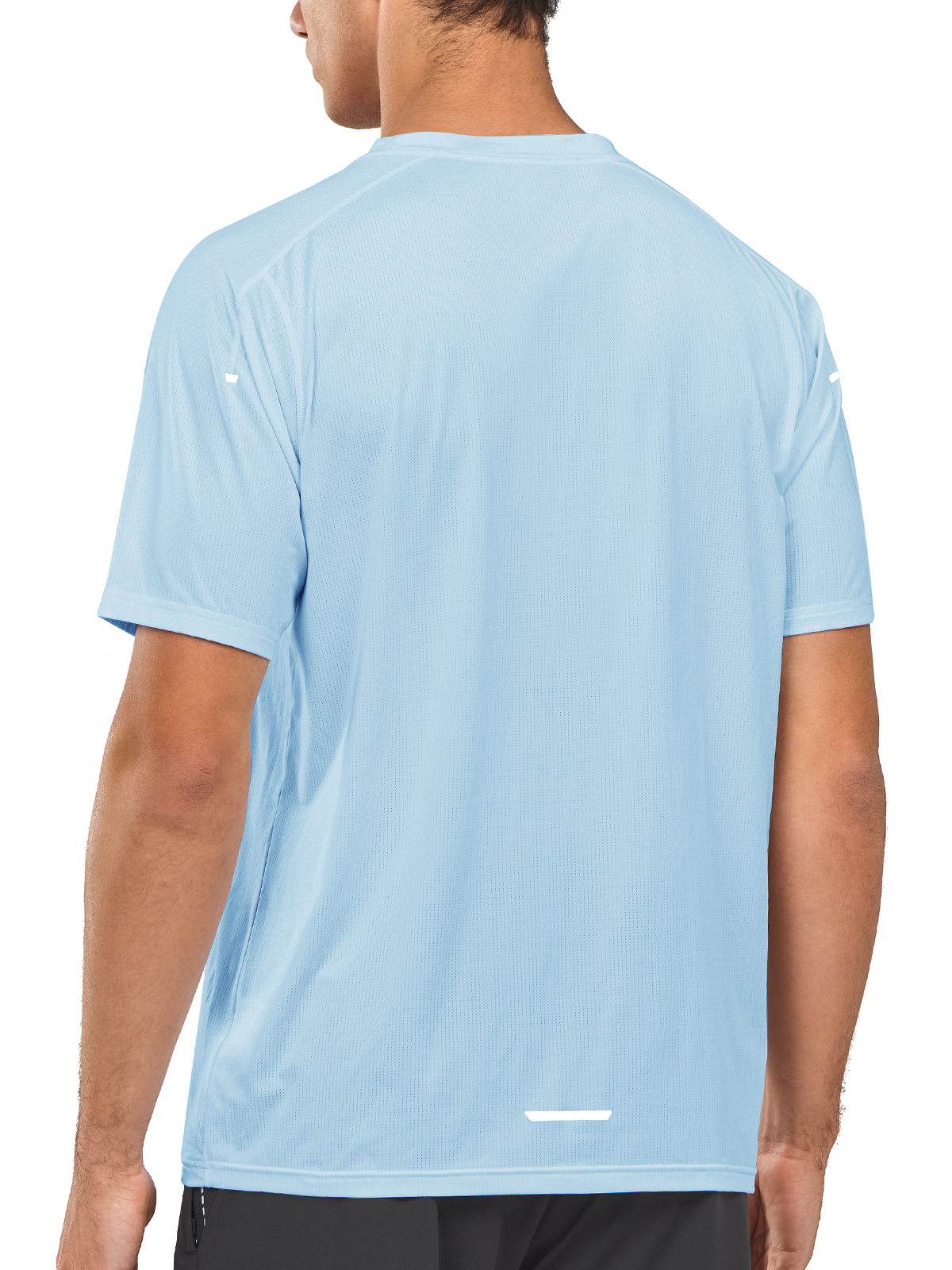 Men’s Sky Blue Compression T-Shirts Back