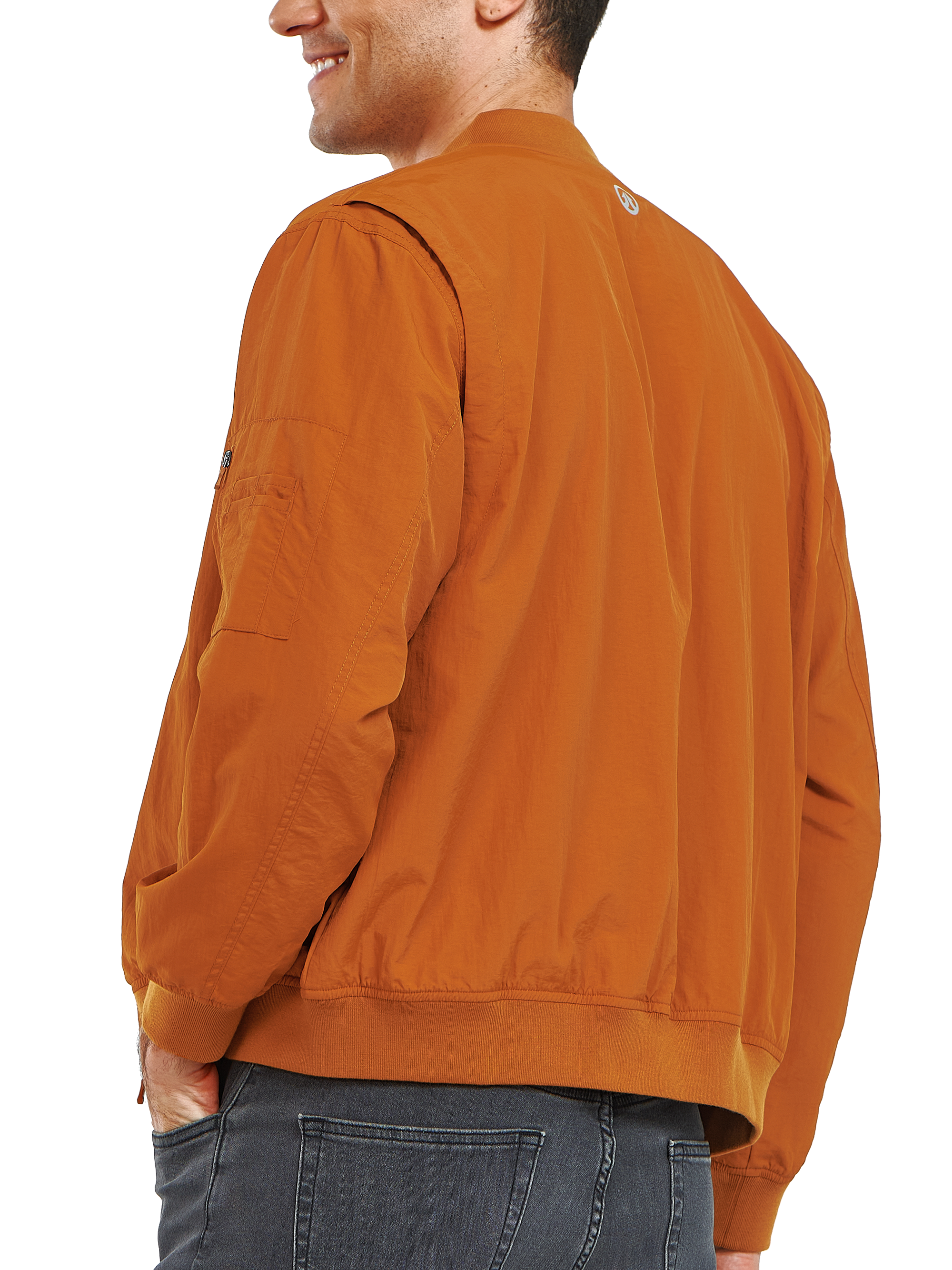 Men's Bomber Jacket Lightweight Casual Windbreaker Zip Up Windproof