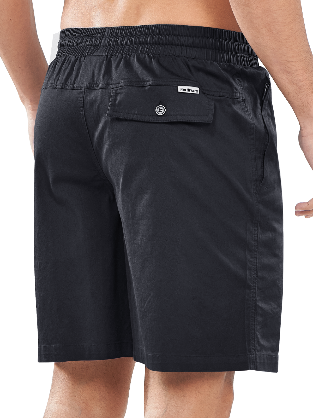 Men's Casual Golf 9" Shorts with Pockets Cotton Stretch for Work Beach