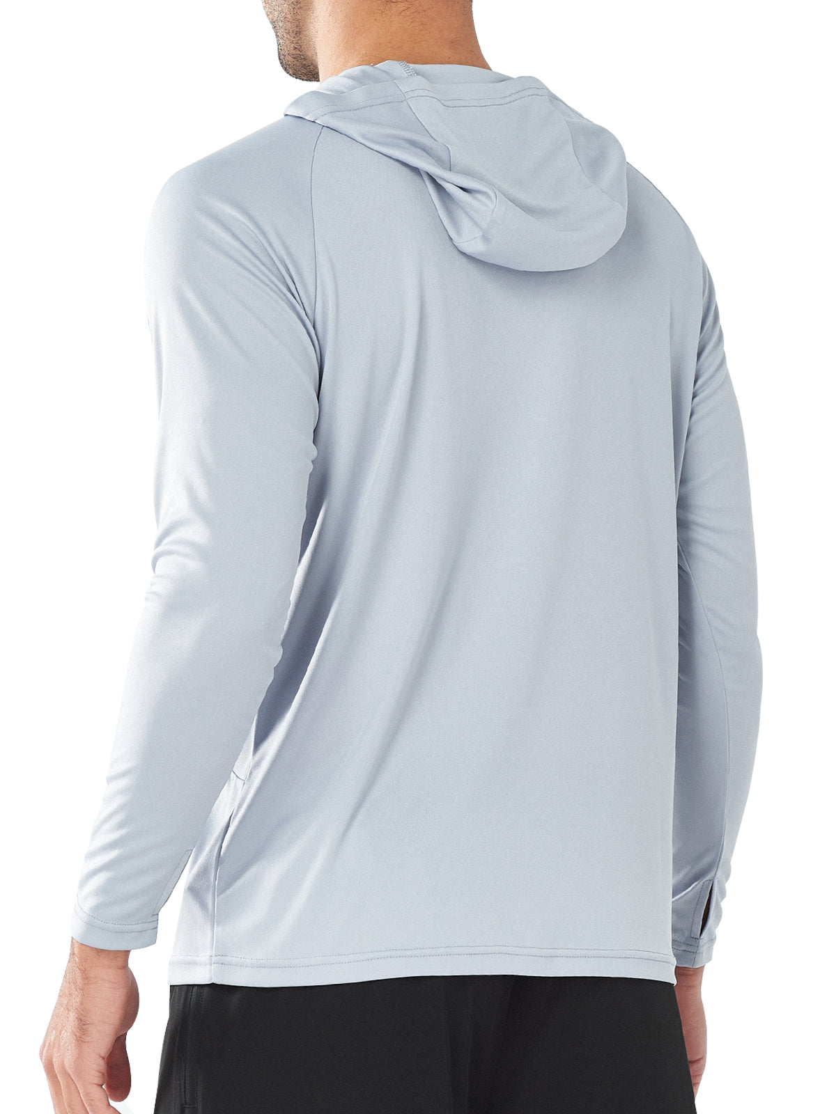 Men's Fishing Sun Hoodie T Shirt Lightweight Long Sleeve for Workout
