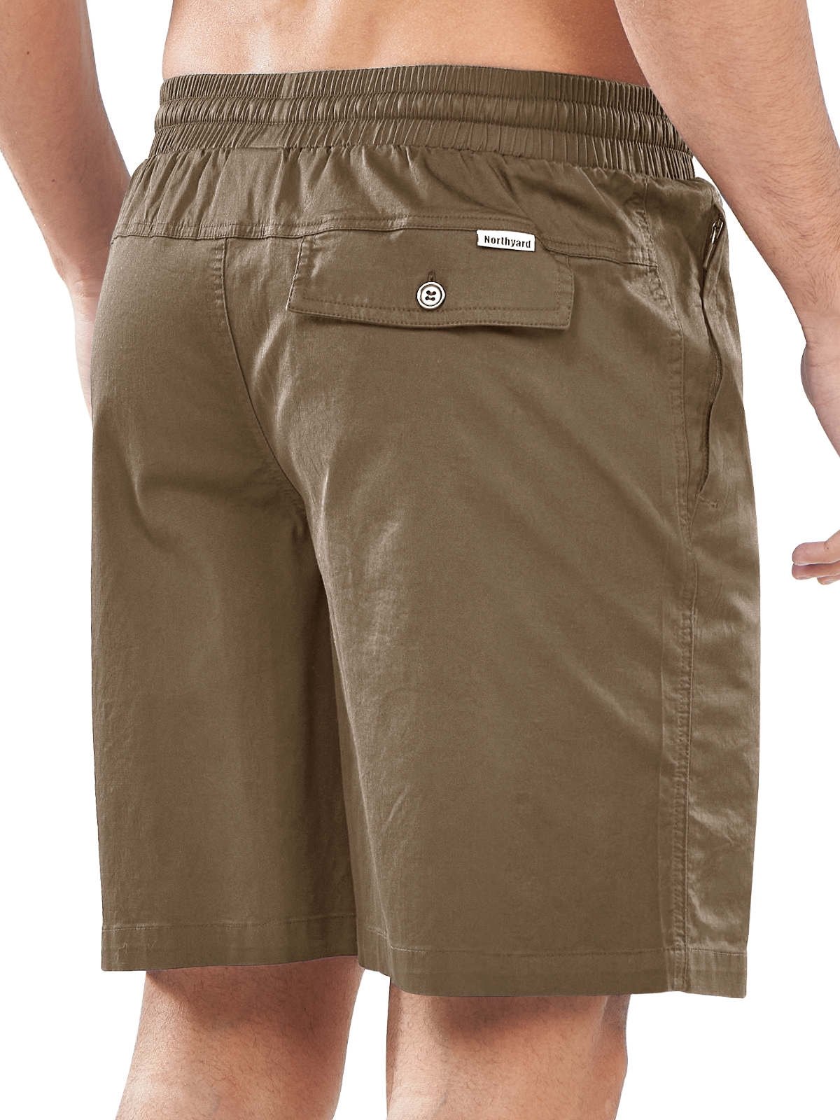Men's Casual Golf 9" Shorts with Pockets Cotton Stretch for Work Beach
