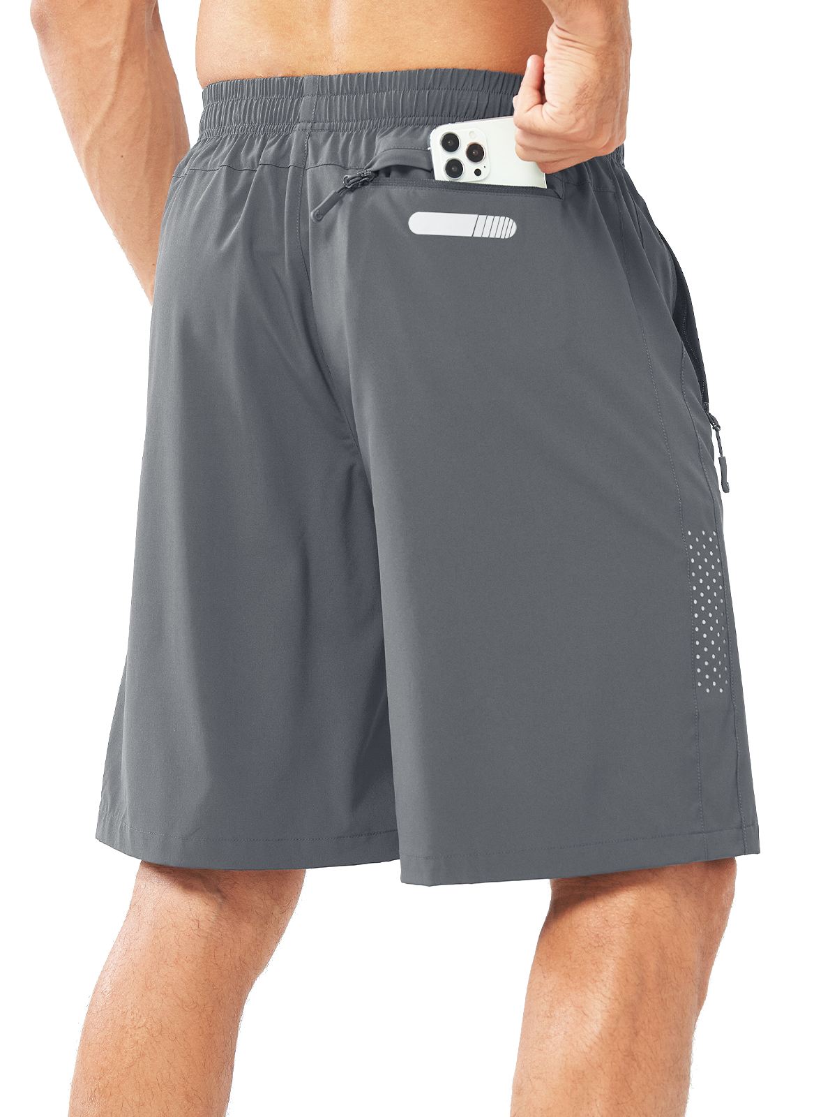 Men's Hiking 9 Inch Inseam Athletic Shorts Quick Dry Fit Gym Workout