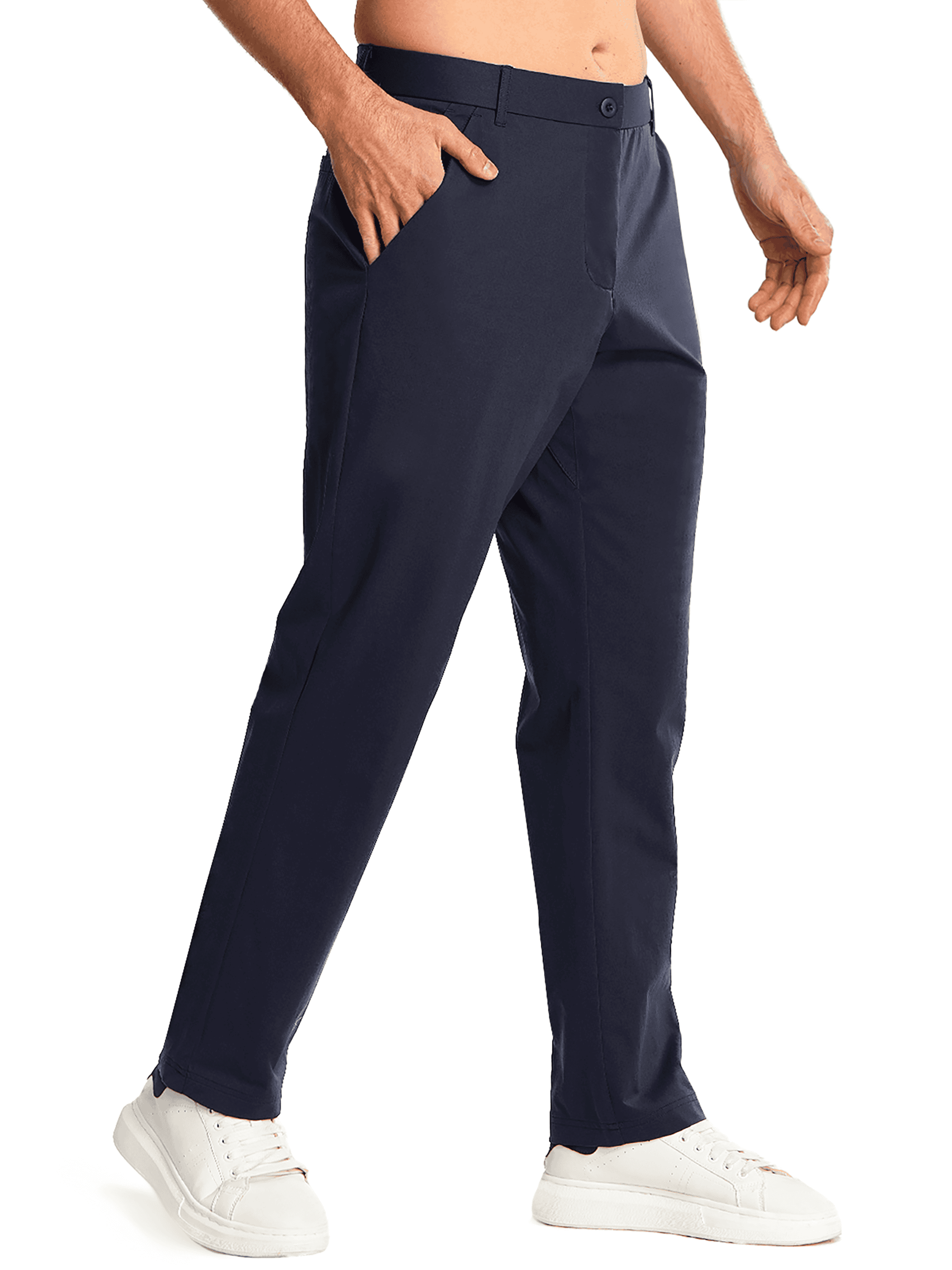 Navy 6-Pocket Performance Dress Pants - Side Profile