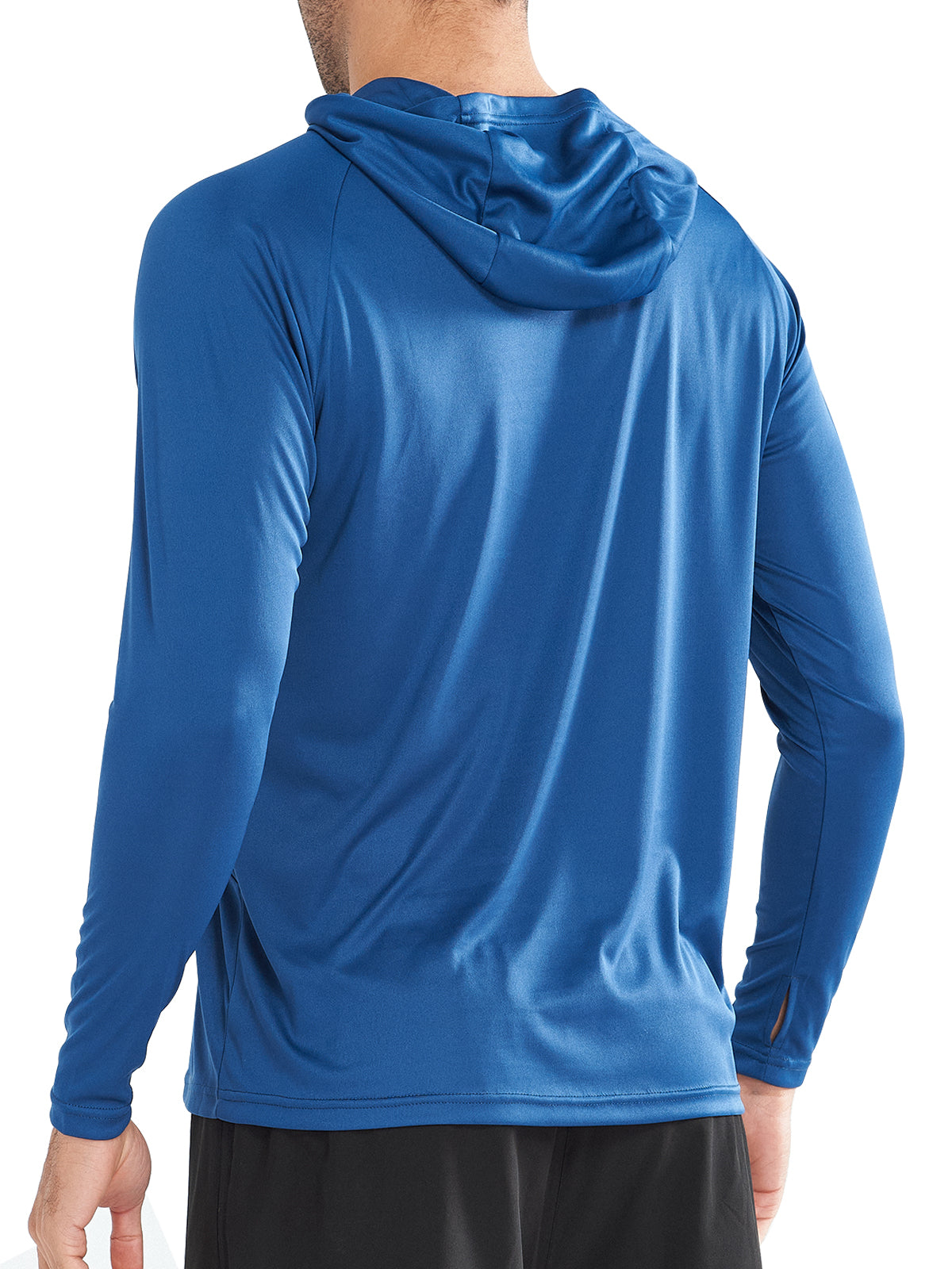 Men's Fishing Sun Hoodie T Shirt Lightweight Long Sleeve for Workout