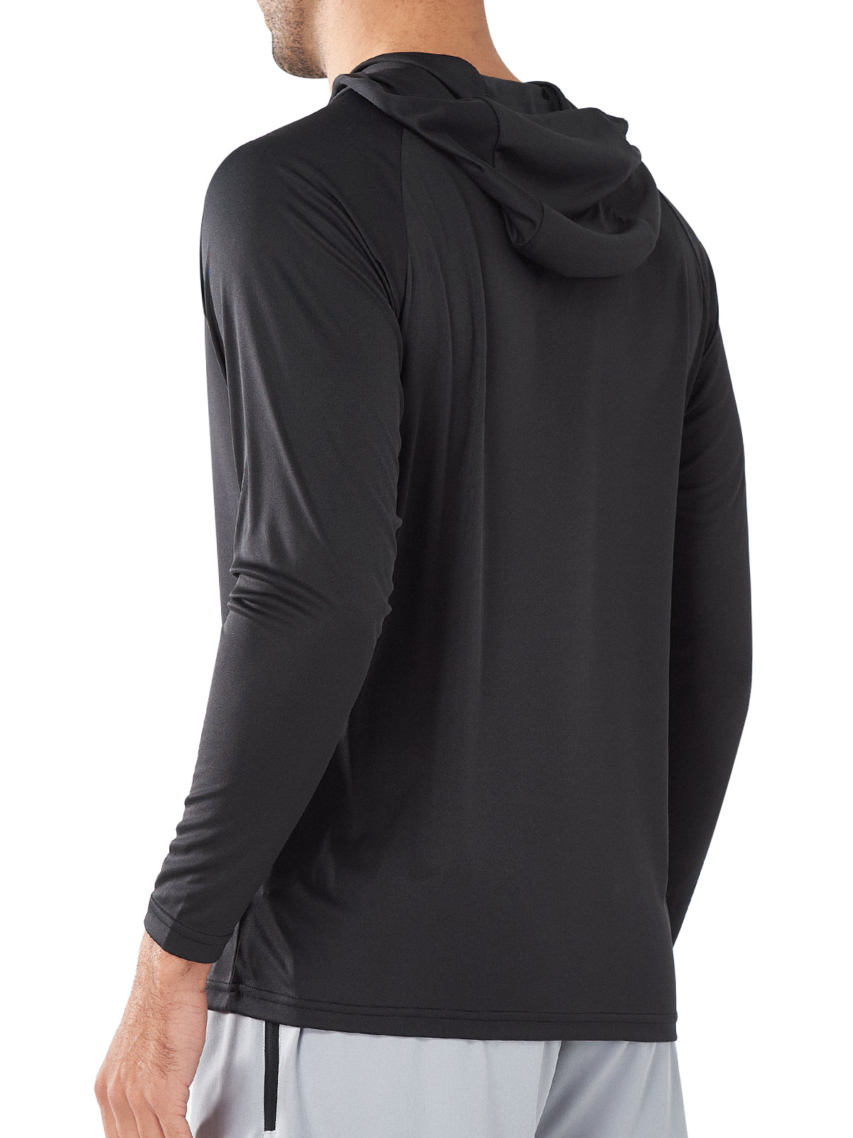 Men's Fishing Sun Hoodie T Shirt Lightweight Long Sleeve for Workout