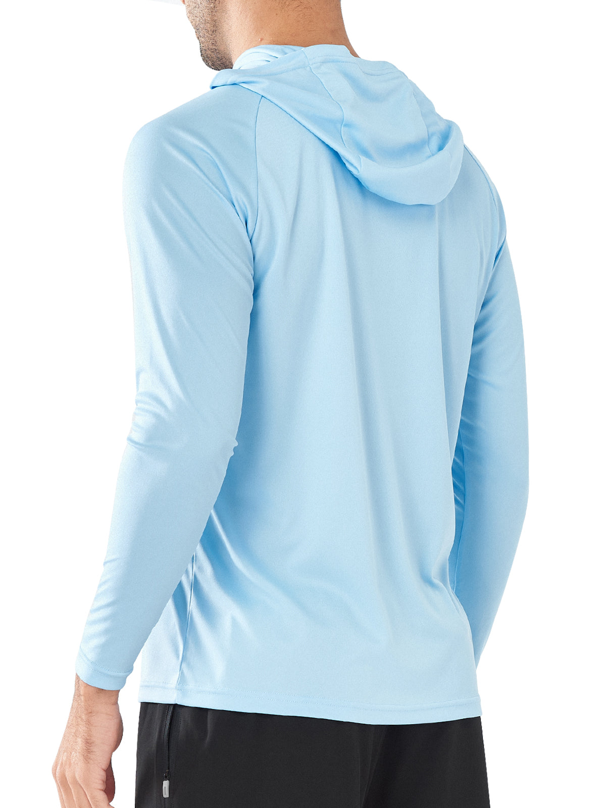 Men's Fishing Sun Hoodie T Shirt Lightweight Long Sleeve for Workout