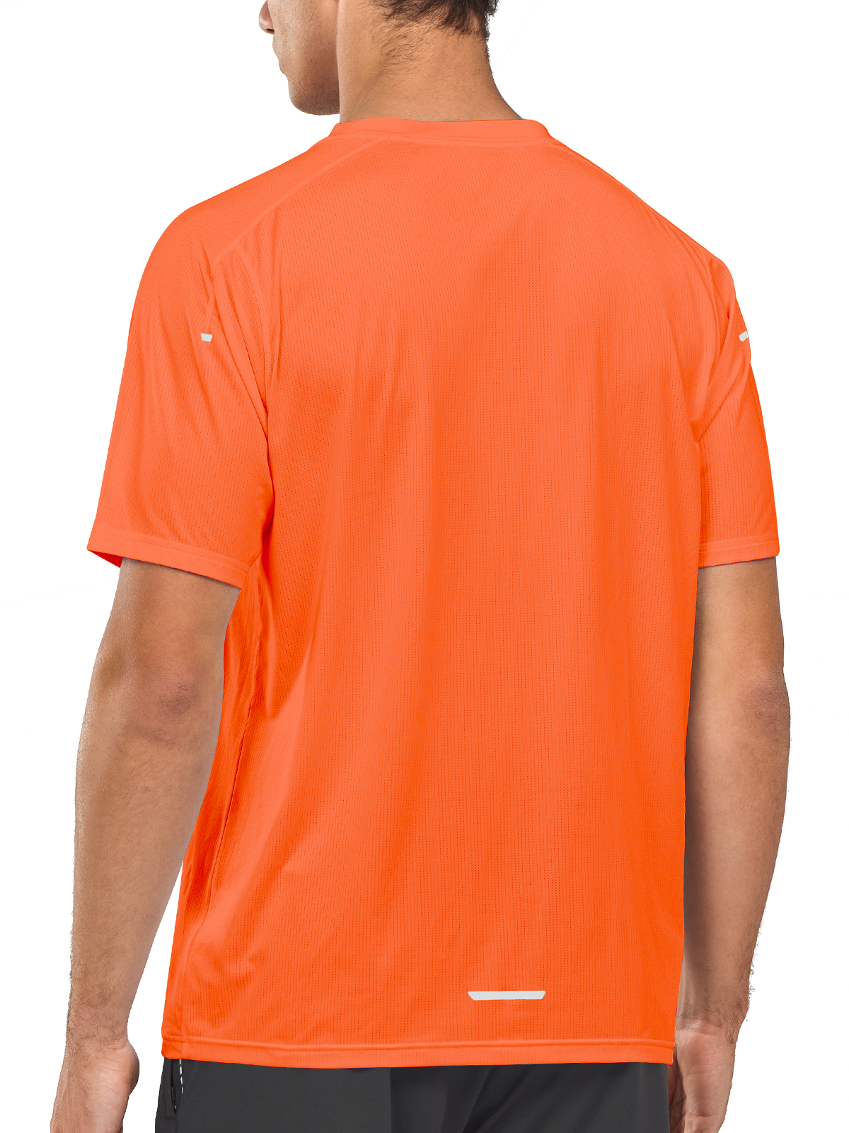 
Men’s Orange Compression T-Shirts Back