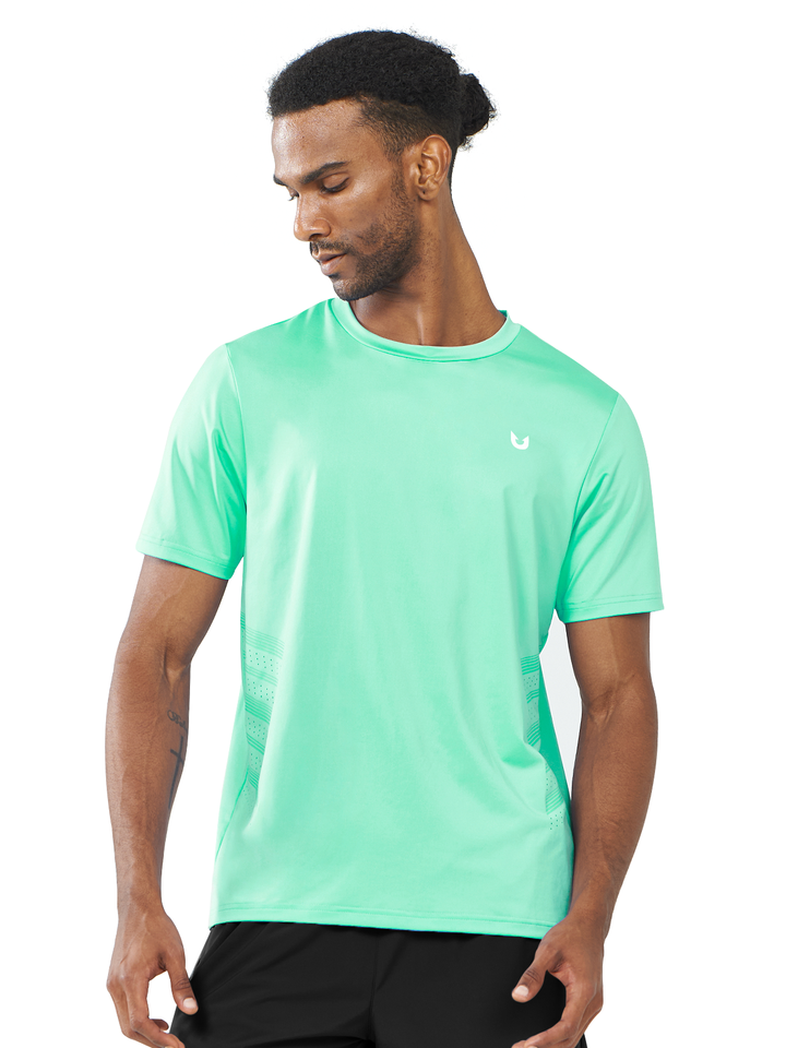 Northyard Men's Light Mint Crew Workout T Shirts Performance Breathable for Gym Training