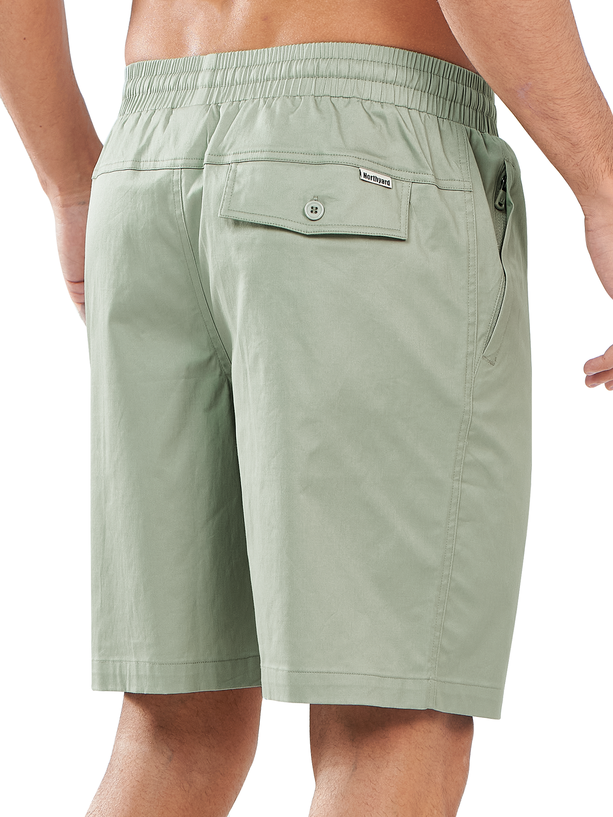 Men's Casual Golf 9" Shorts with Pockets Cotton Stretch for Work Beach