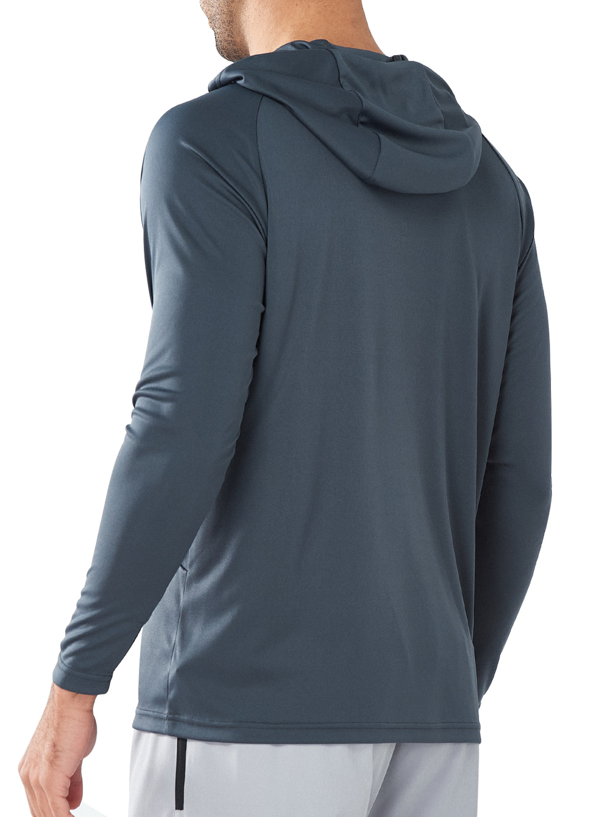 Men's Fishing Sun Hoodie T Shirt Lightweight Long Sleeve for Workout