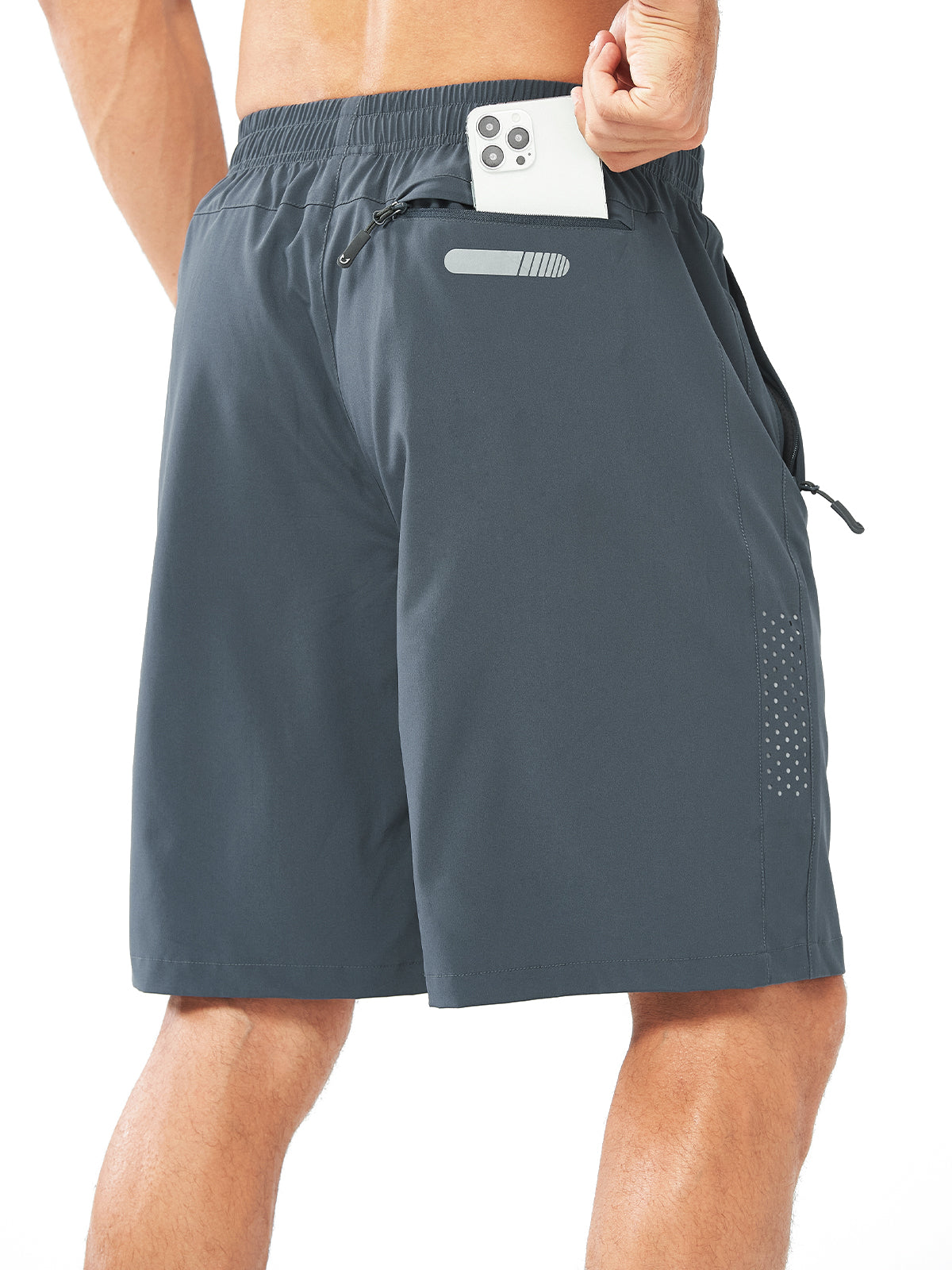 Men's Hiking 9 Inch Inseam Athletic Shorts Quick Dry Fit Gym Workout