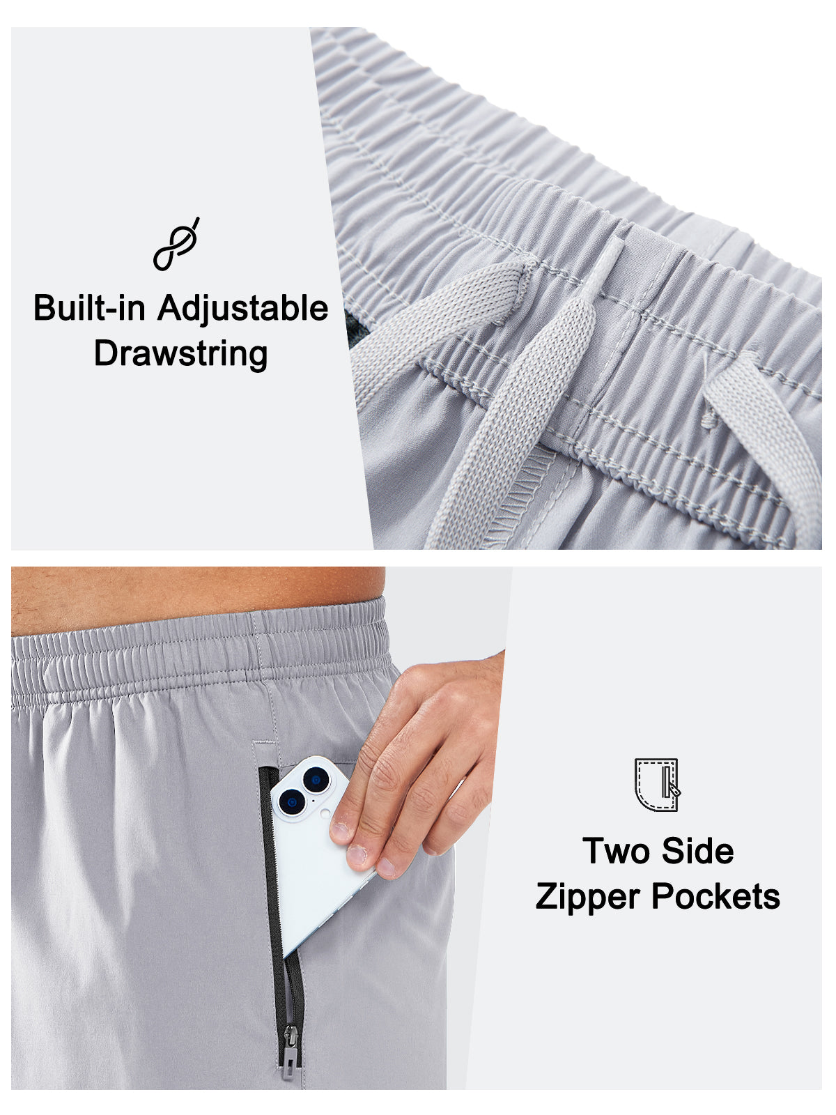 Men's Athletic Sports 9 inch Shorts Quick Dry for Training Gym Outdoor