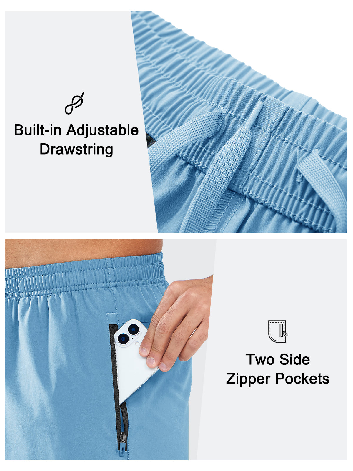 Men's Athletic Sports 9 inch Shorts Quick Dry for Training Gym Outdoor