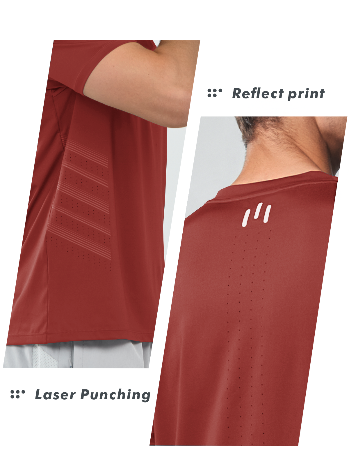 Men's Crew Workout T Shirts Performance Breathable for Gym Training