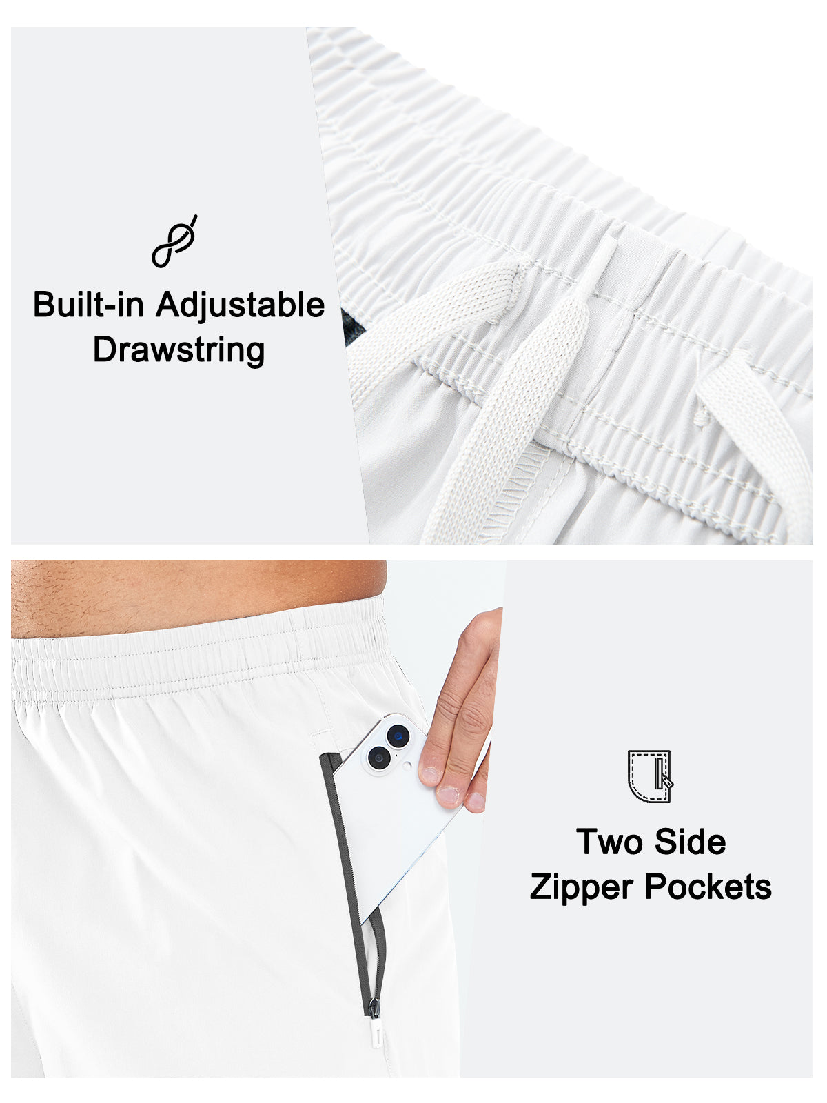 Men's Athletic Sports 9 inch Shorts Quick Dry for Training Gym Outdoor