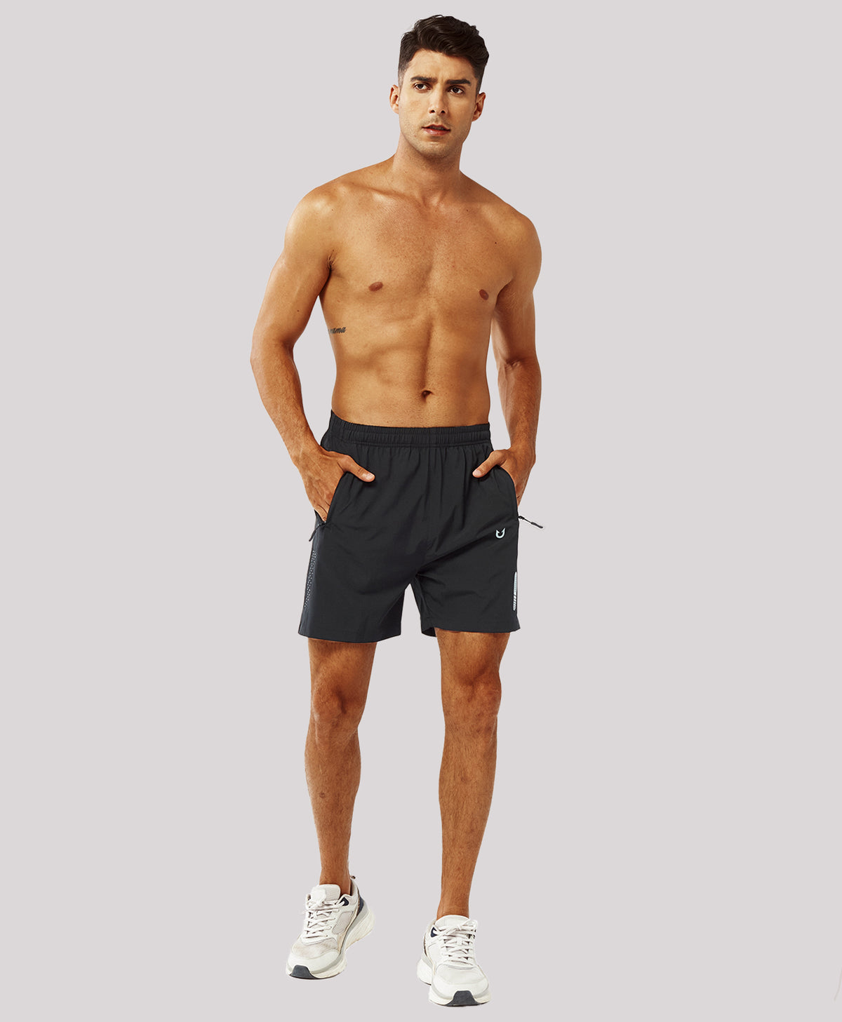 
Men's Moisture Wicking 5-Inch Hiking Shorts & Lightweight Sweat Shorts — black