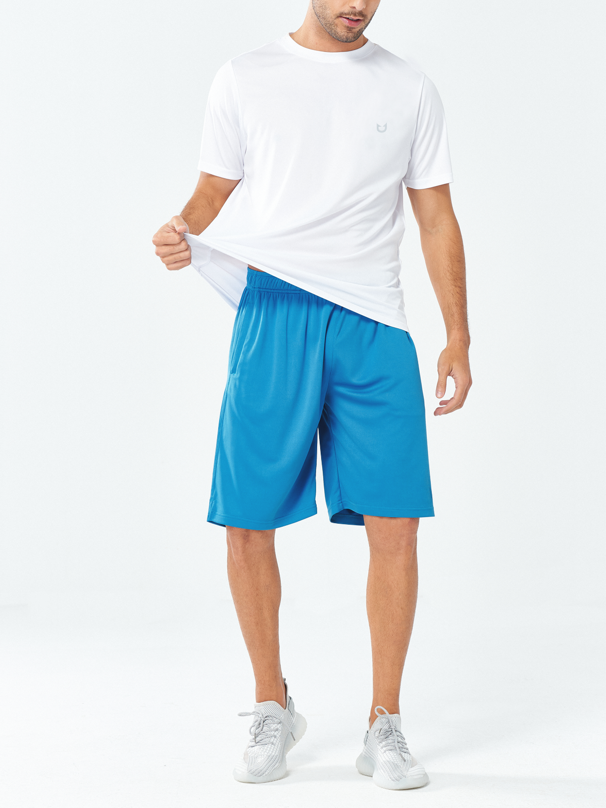 Men's 10" Basketball Sports Long Shorts with Pockets Mesh for Tennis