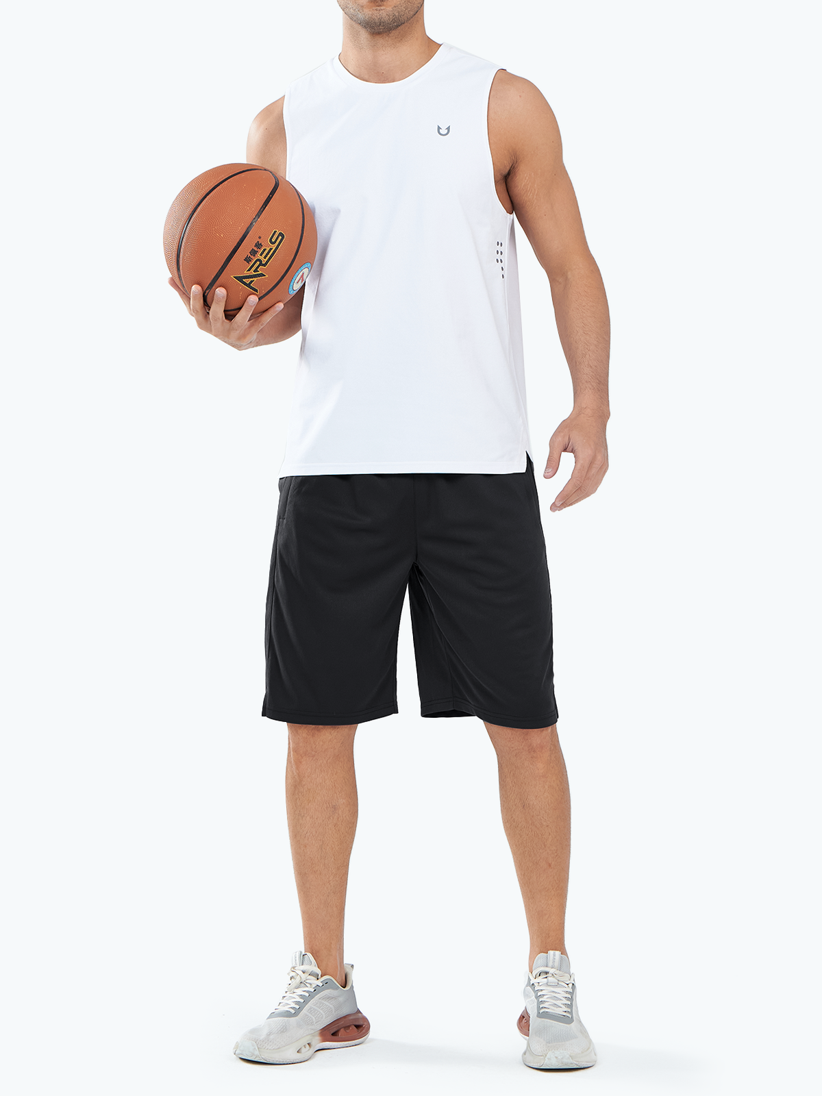 Men's 10" Basketball Sports Long Shorts with Pockets Mesh for Tennis