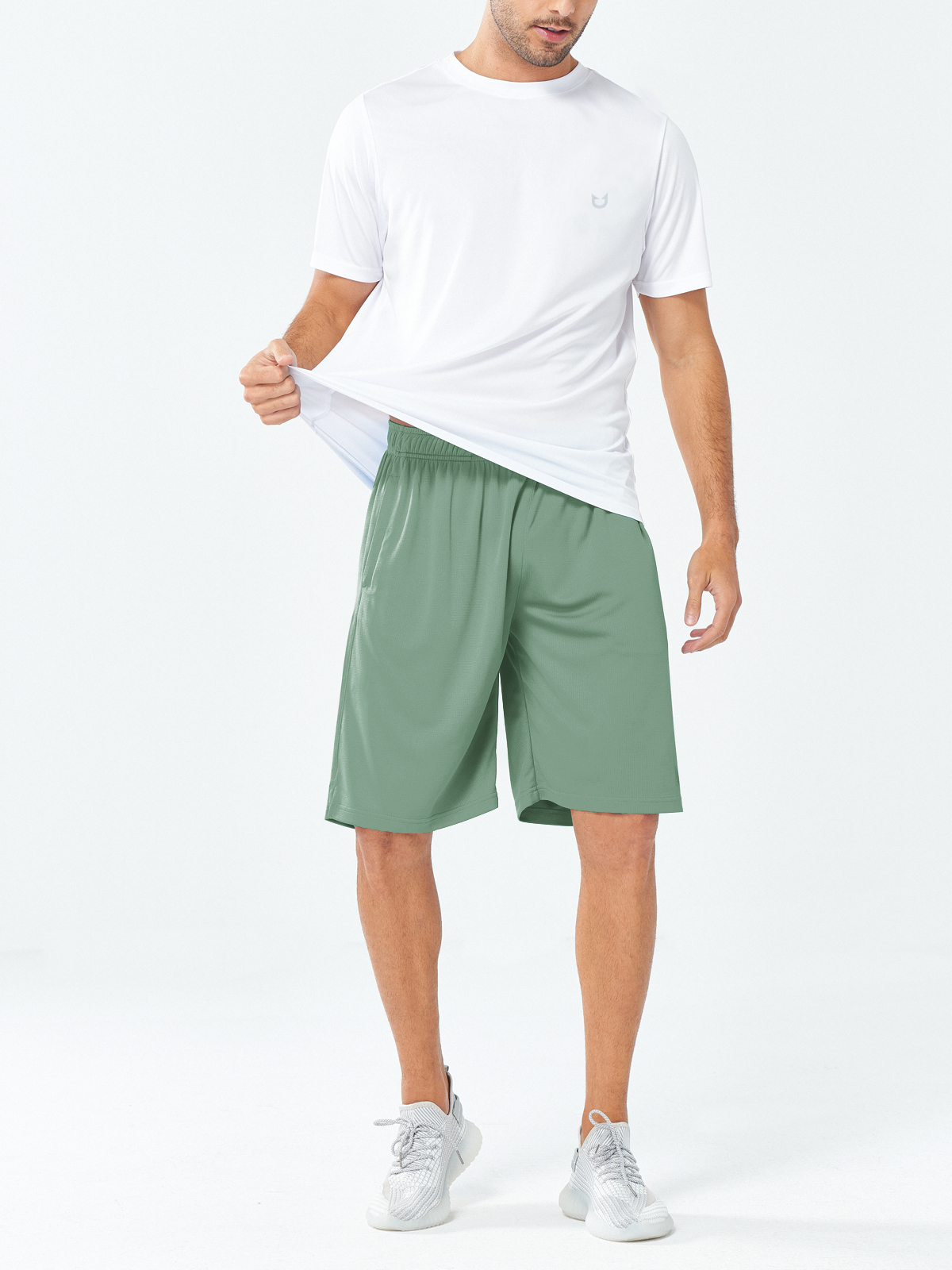 Men's 10" Basketball Sports Long Shorts with Pockets Mesh for Tennis
